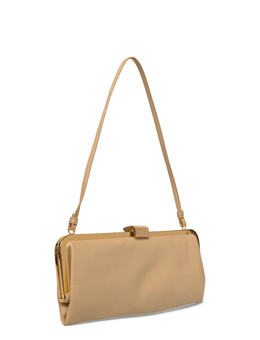 Mango - Metallic clutch handbag - erityistilaisuudet - yellow - 3