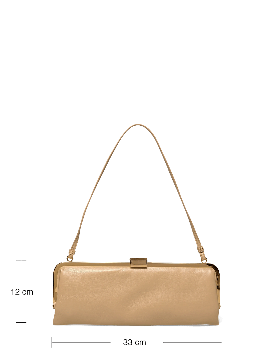 Mango - Metallic clutch handbag - erityistilaisuudet - yellow - 4