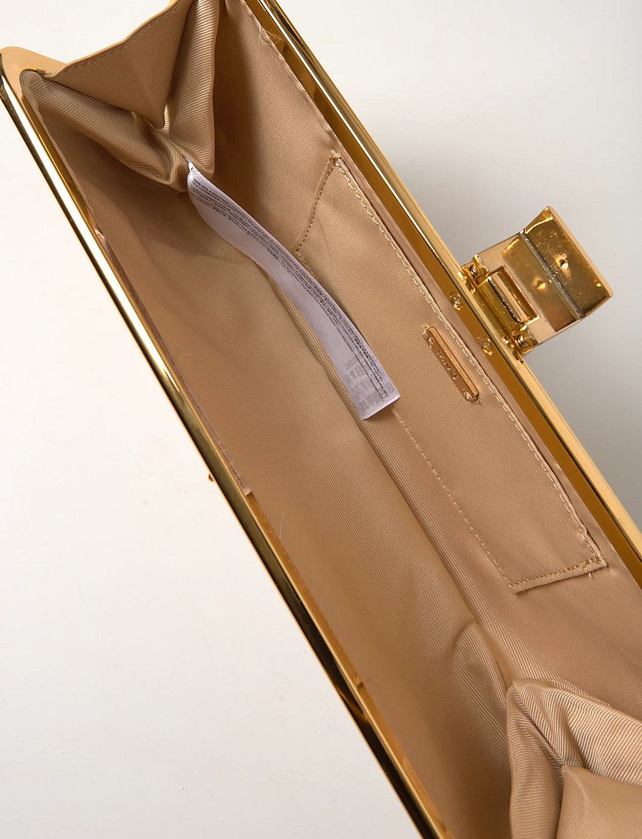 Mango - Metallic clutch handbag - erityistilaisuudet - yellow - 5