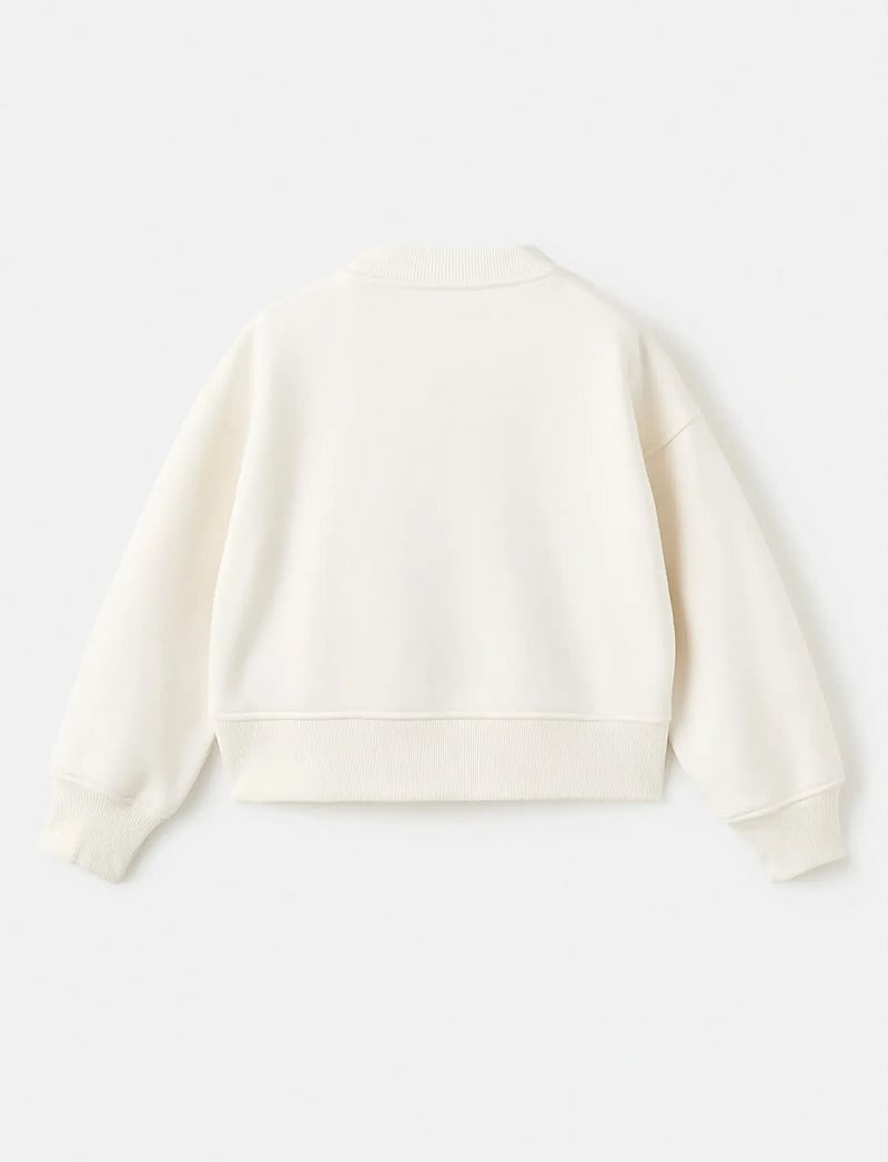 Mango - Embroidered cotton sweatshirt - sweatshirts - natural white - 3