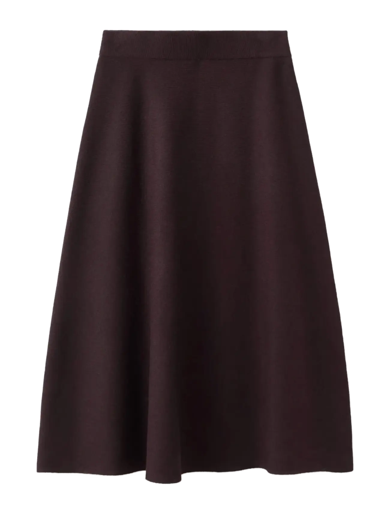 Mango Wool-blend knitted skirt - Nyheder - DARK RED / burgundy