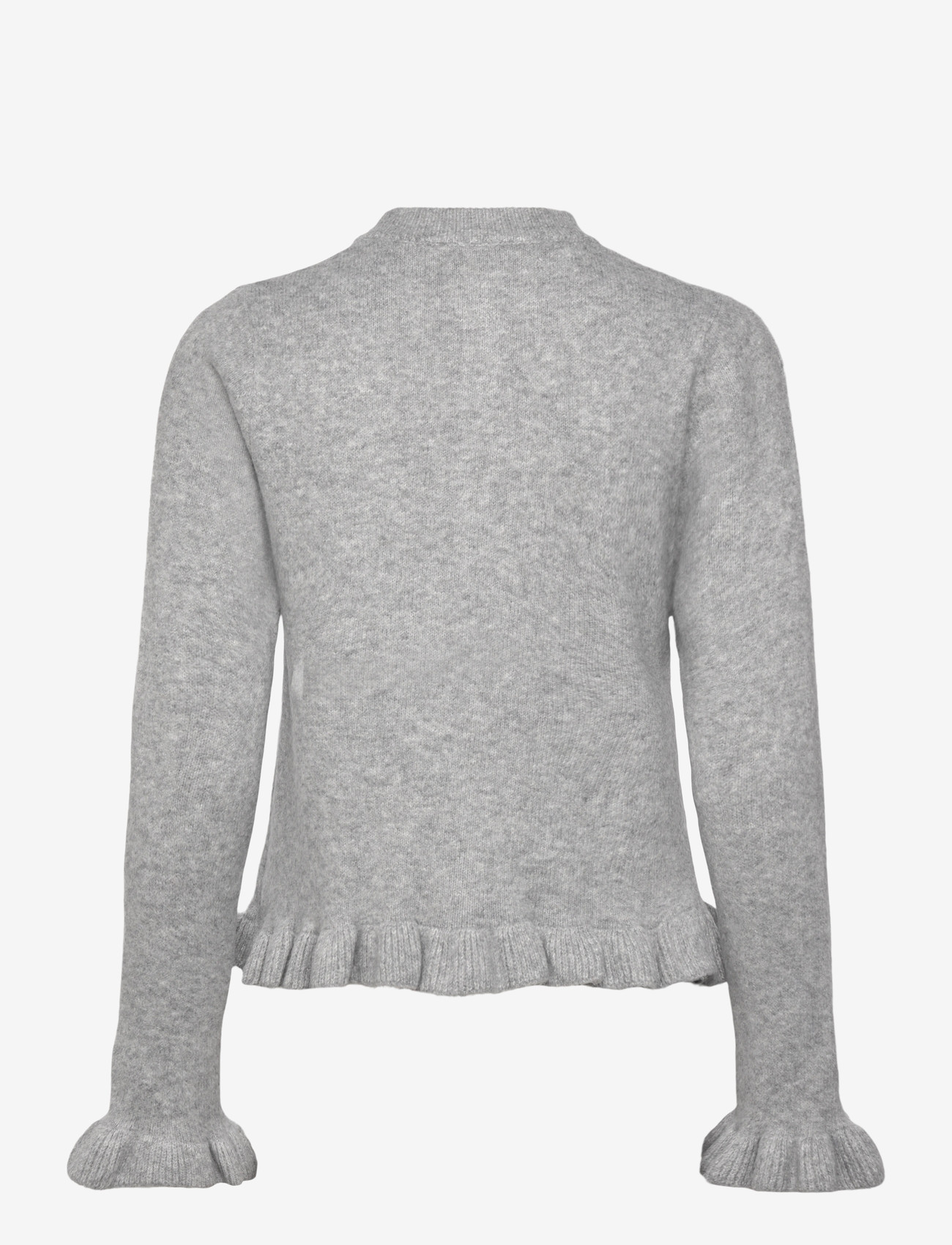 Mango - Ruffle  knit cardigan - cardigans - medium grey - 1