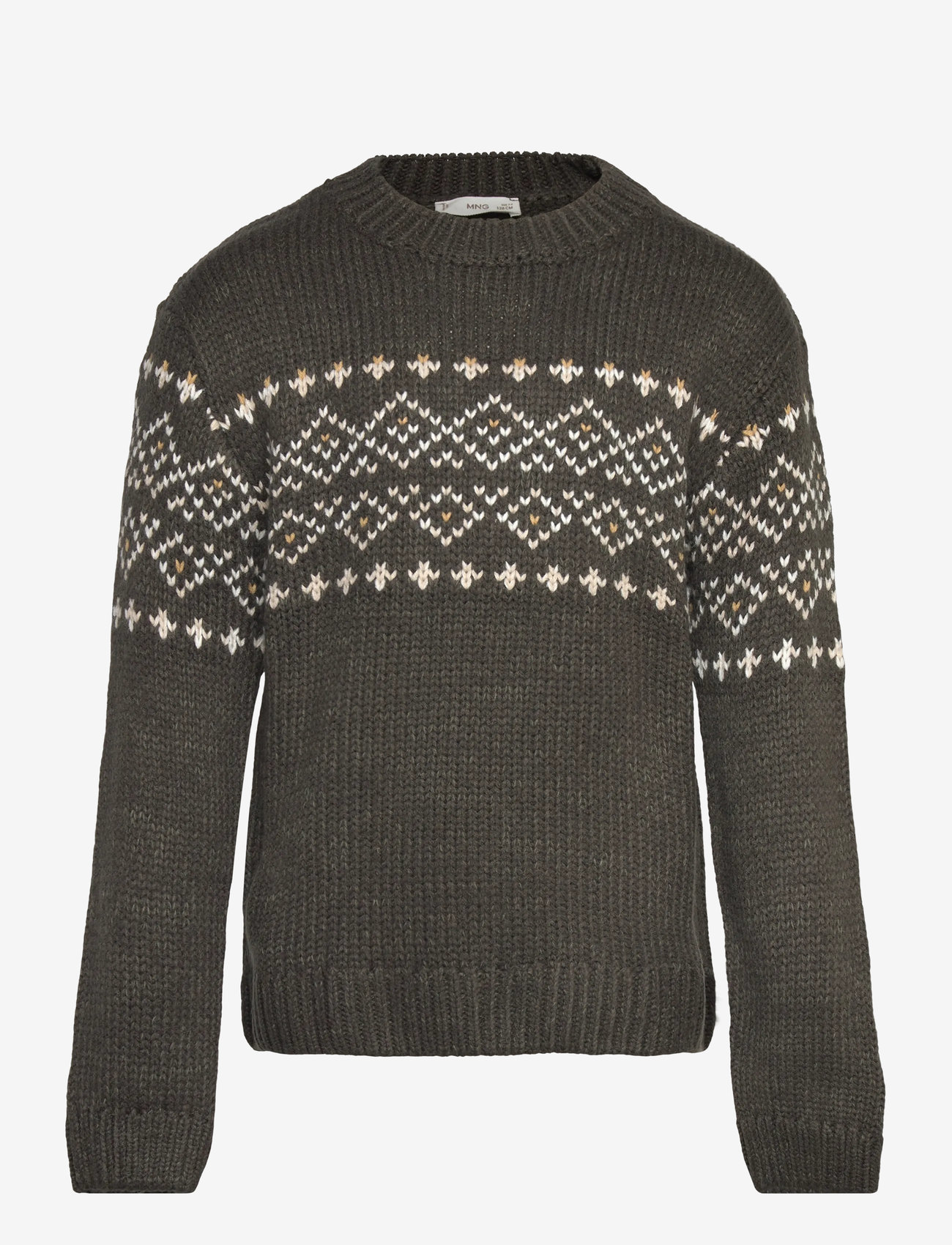 Mango - Jacquard knitted sweater - trøjer - dark green - 0