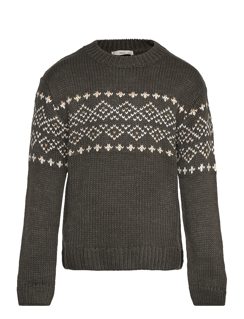 Mango - Jacquard knitted sweater - pullover - dark green - 0