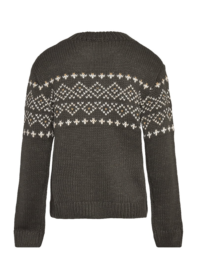 Mango - Jacquard knitted sweater - pullover - dark green - 1