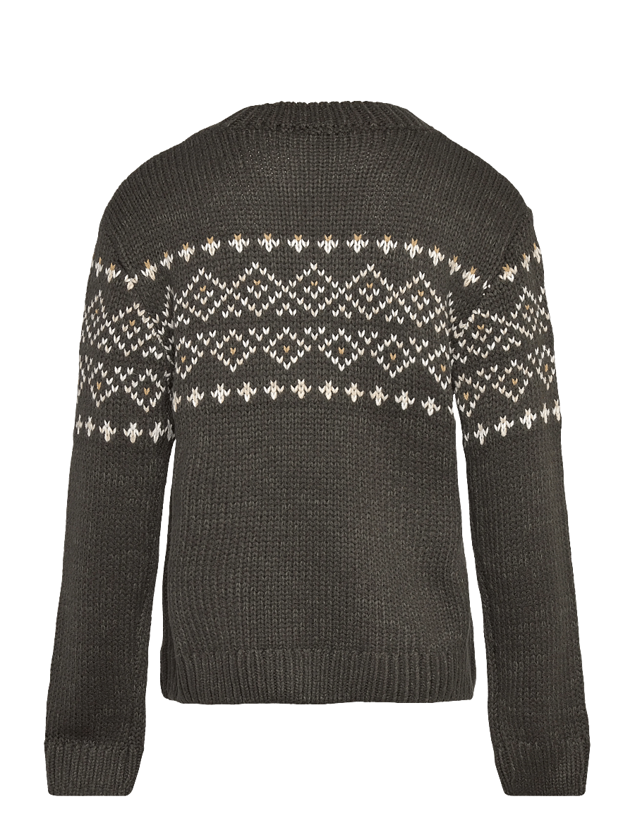 Mango - Jacquard knitted sweater - stickade tröjor - dark green - 1