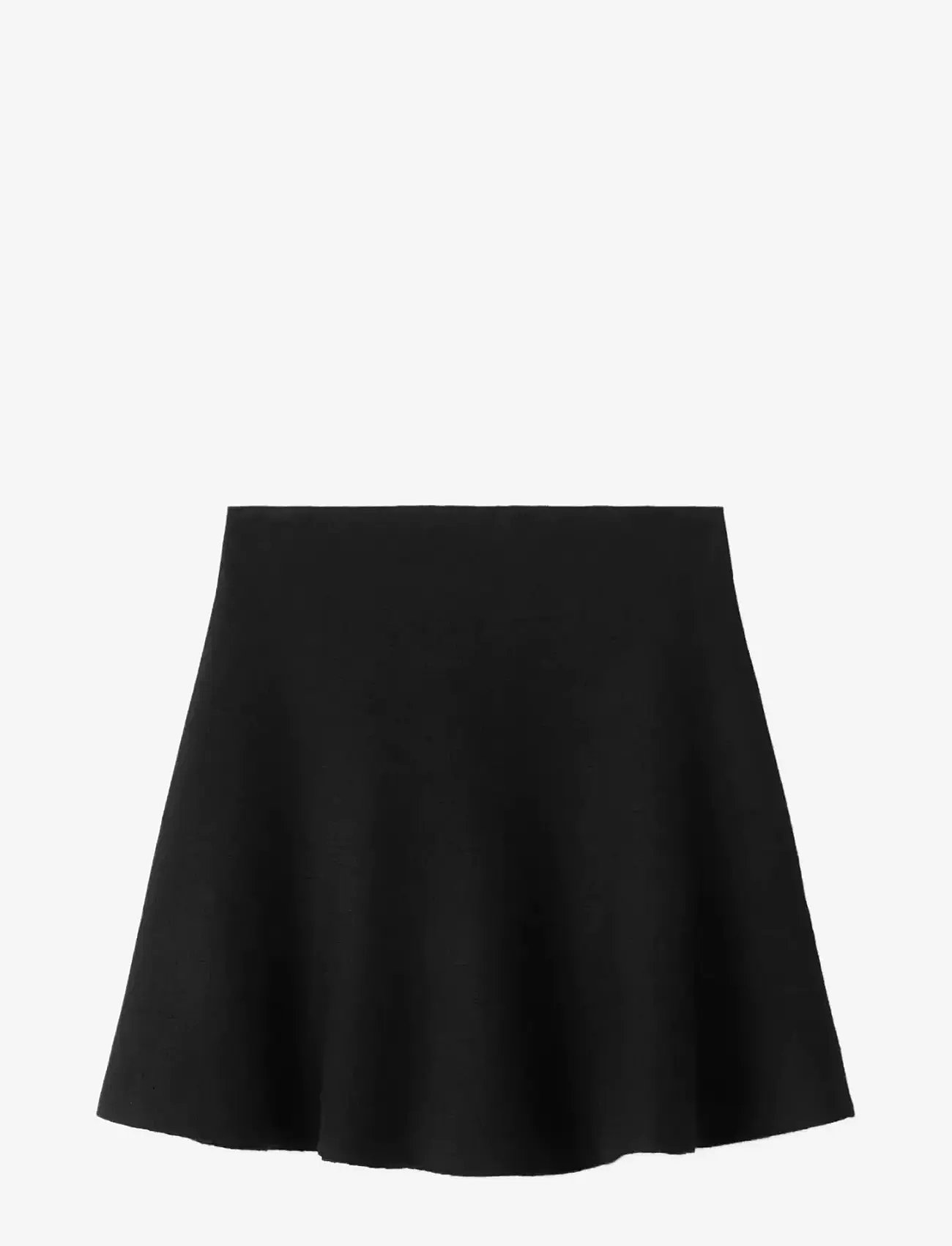 Mango - Flared knitted skirt - korta kjolar - black - 1