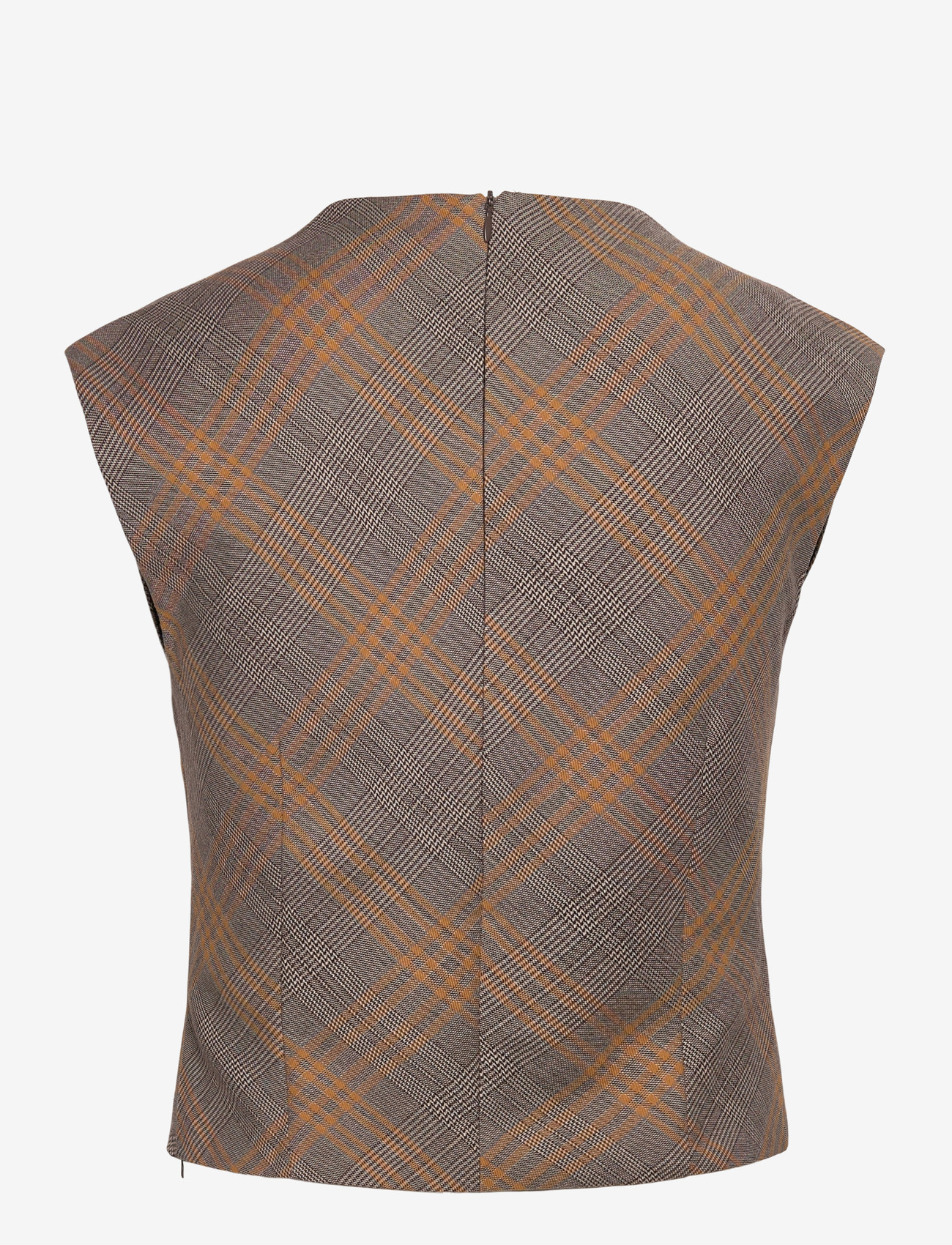 Mango - Fitted check top - laveste priser - brown - 2