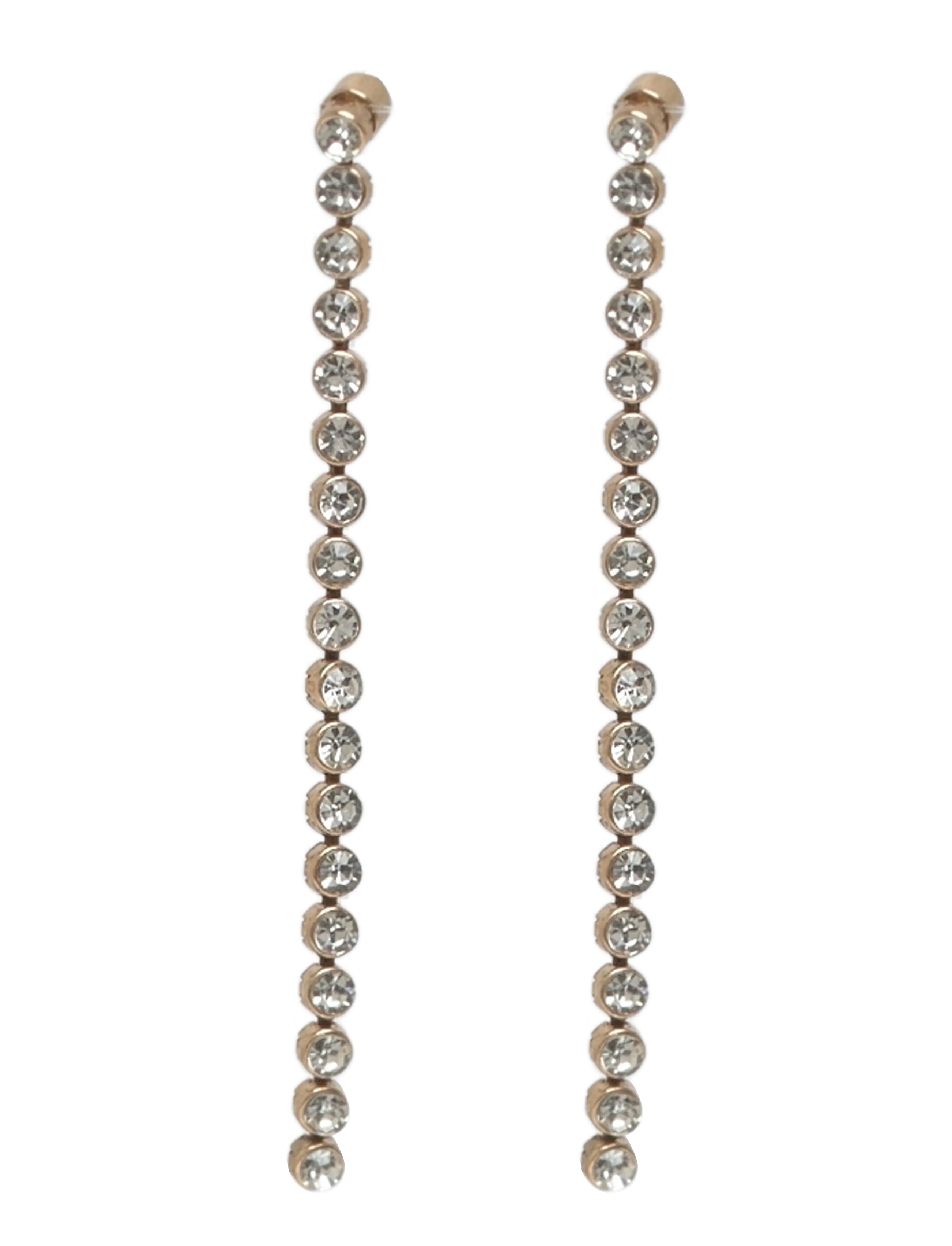 Mango Long crystal earrings -  - GOLD / gold