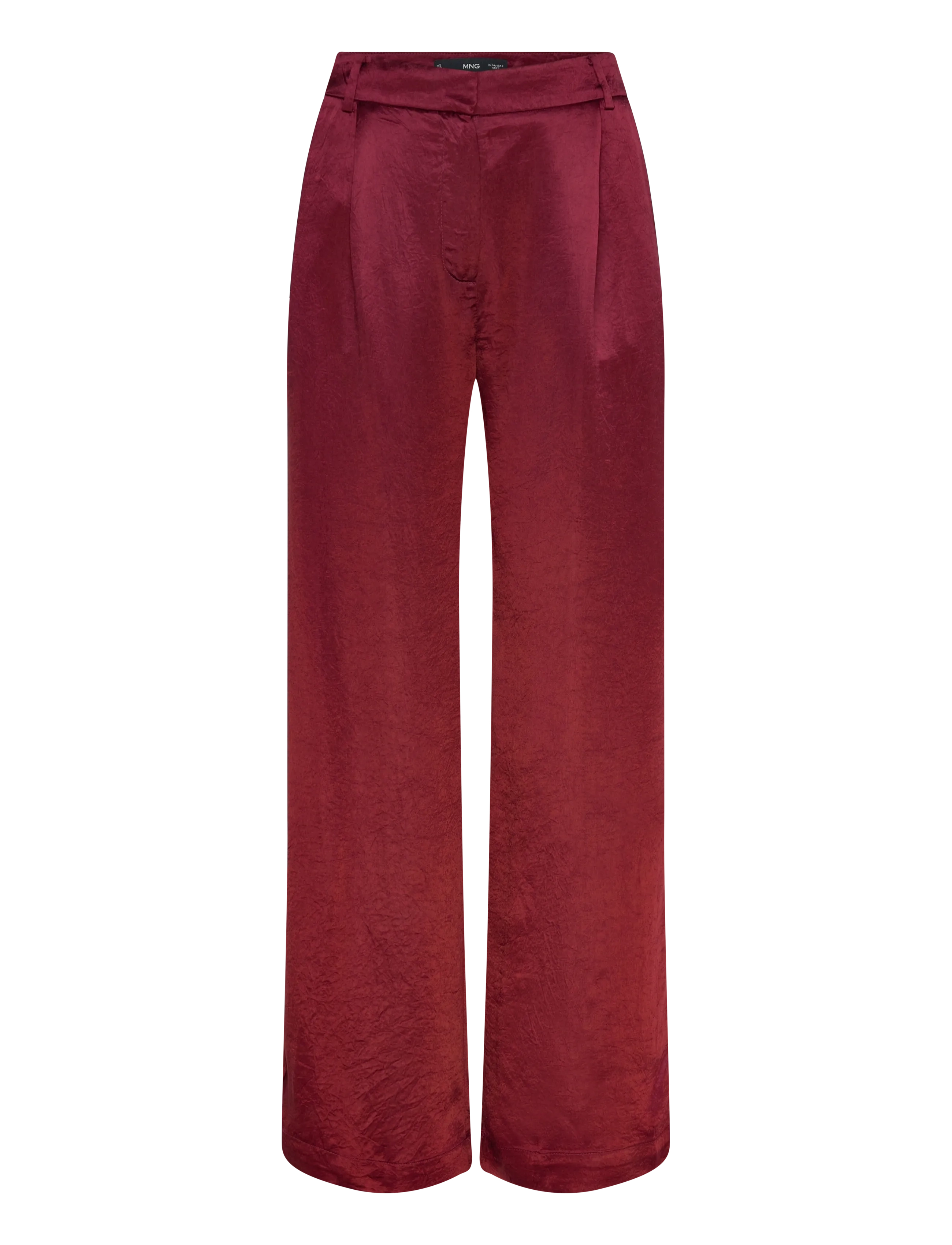 MANGO Satin Wide Bein Hosen Rot - 38 - Damen