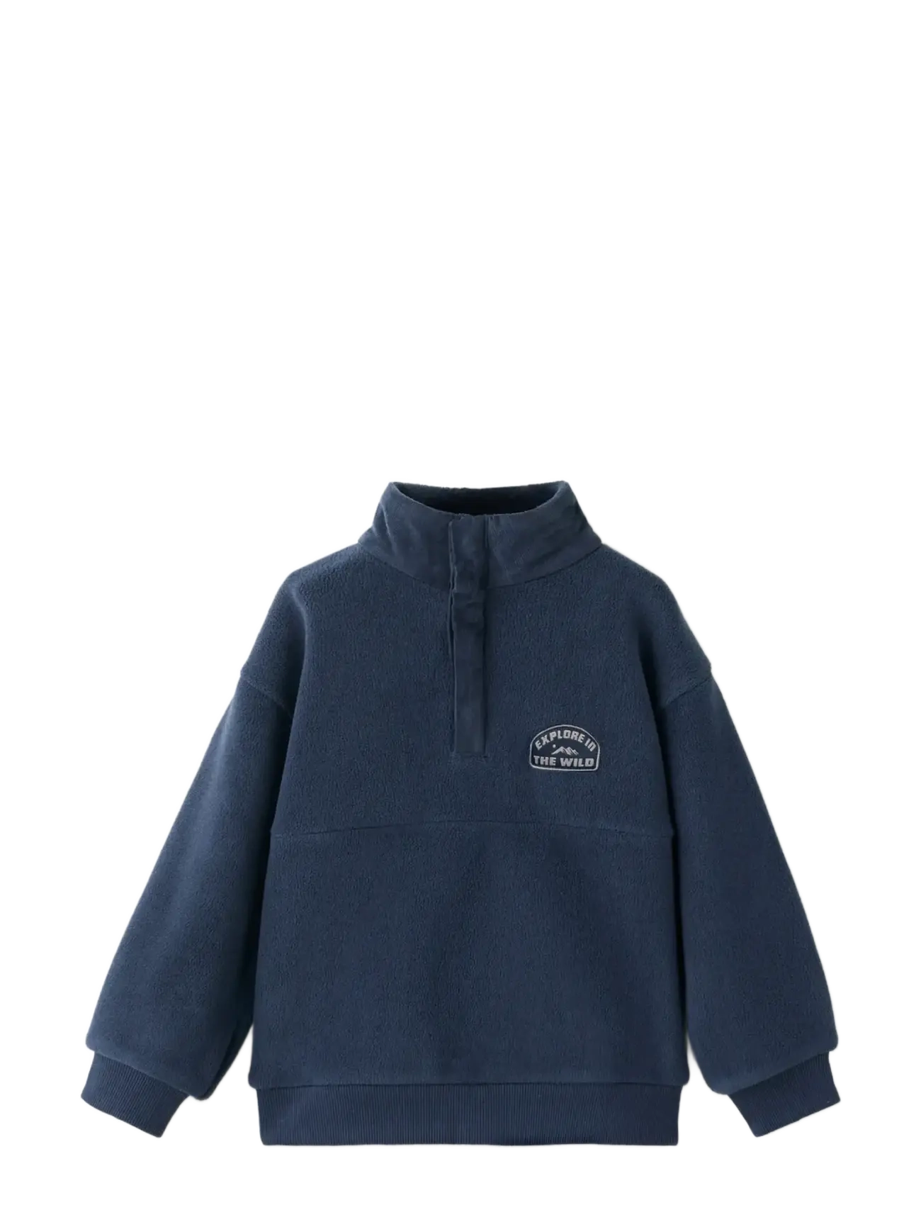 MANGO Polar Fleece Fabric Sweatshirt Navy - 2-3 - Kinder