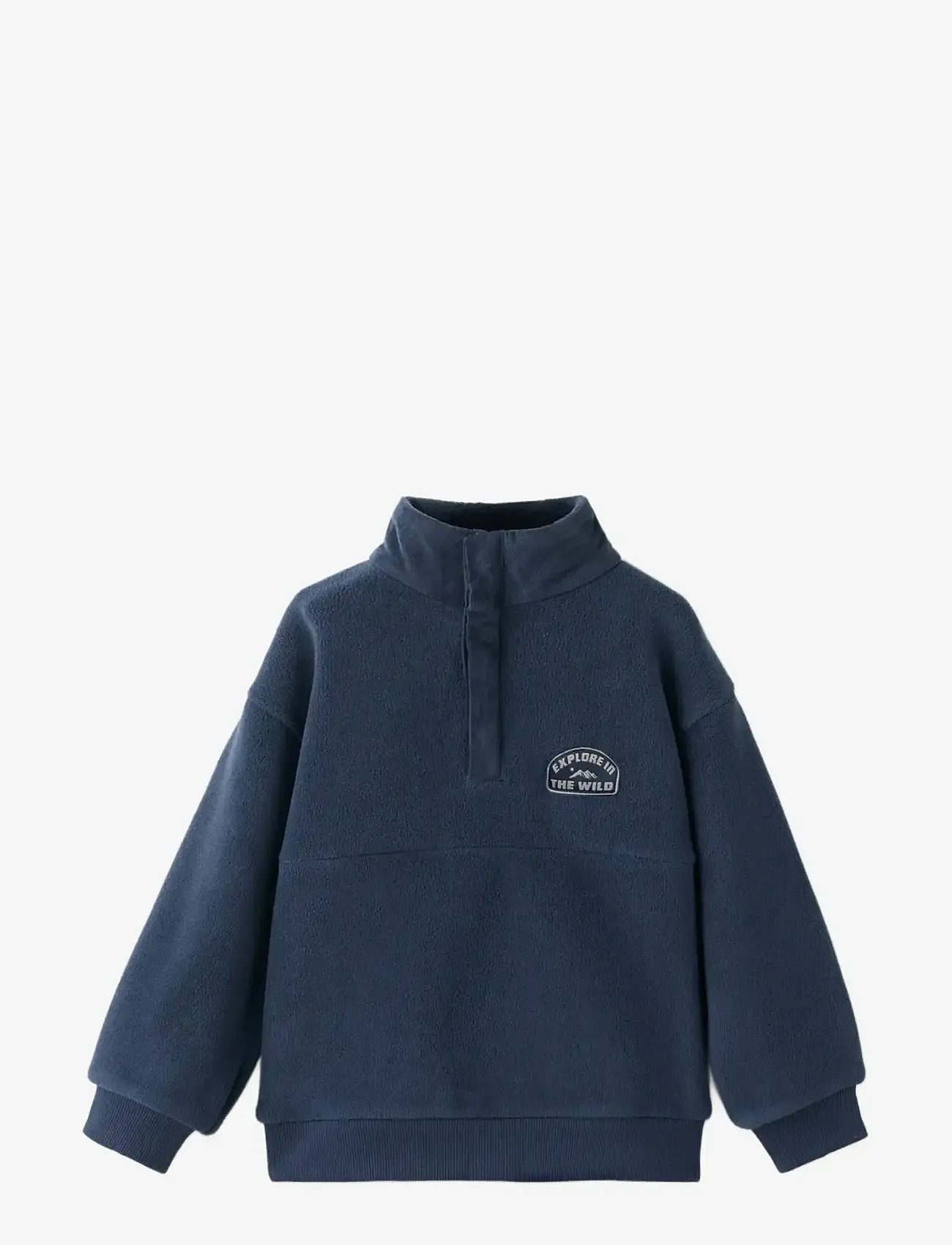 Mango - Polar fleece fabric sweatshirt - sweatshirts - navy - 1