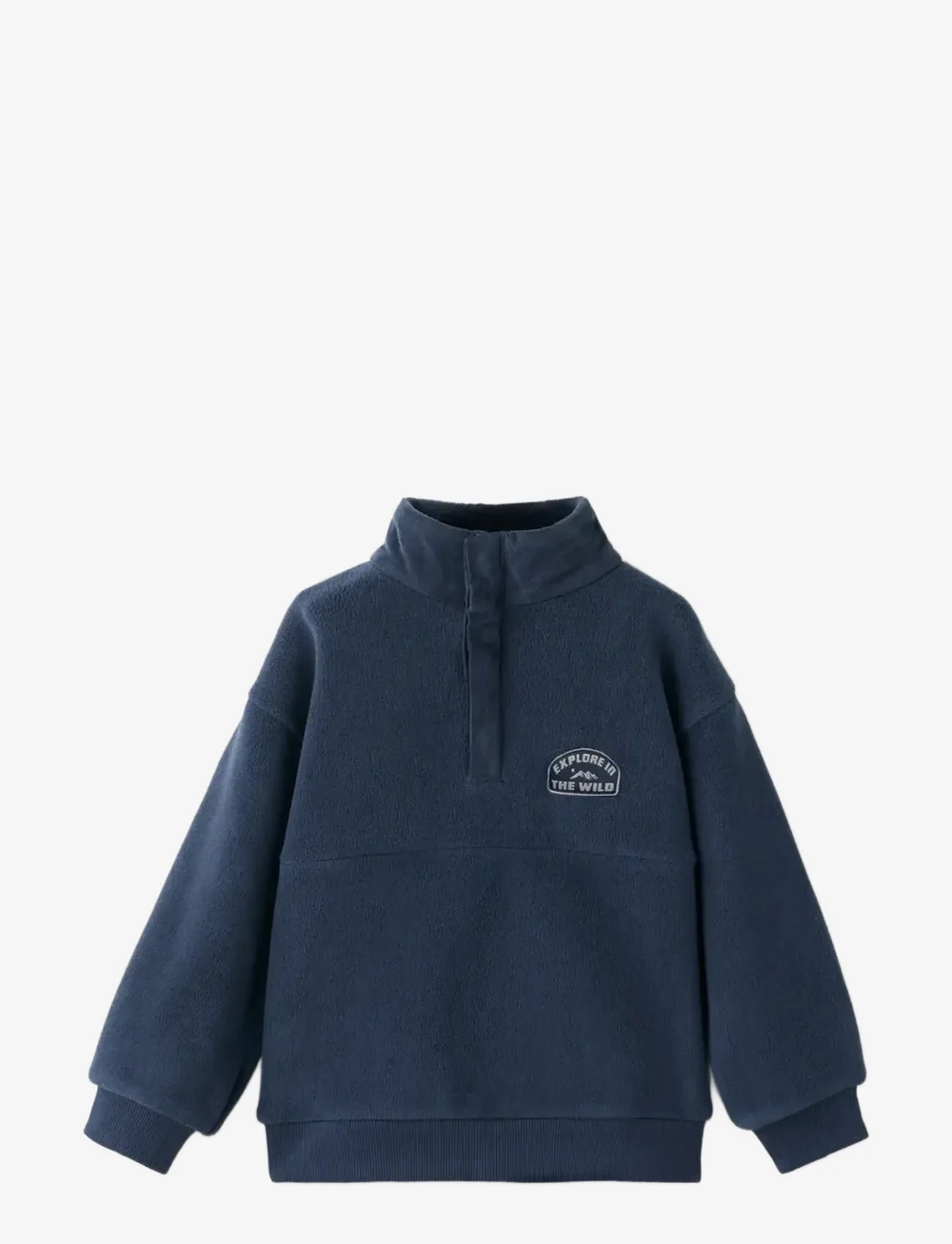 Mango - Polar fleece fabric sweatshirt - sweatshirts - navy - 1