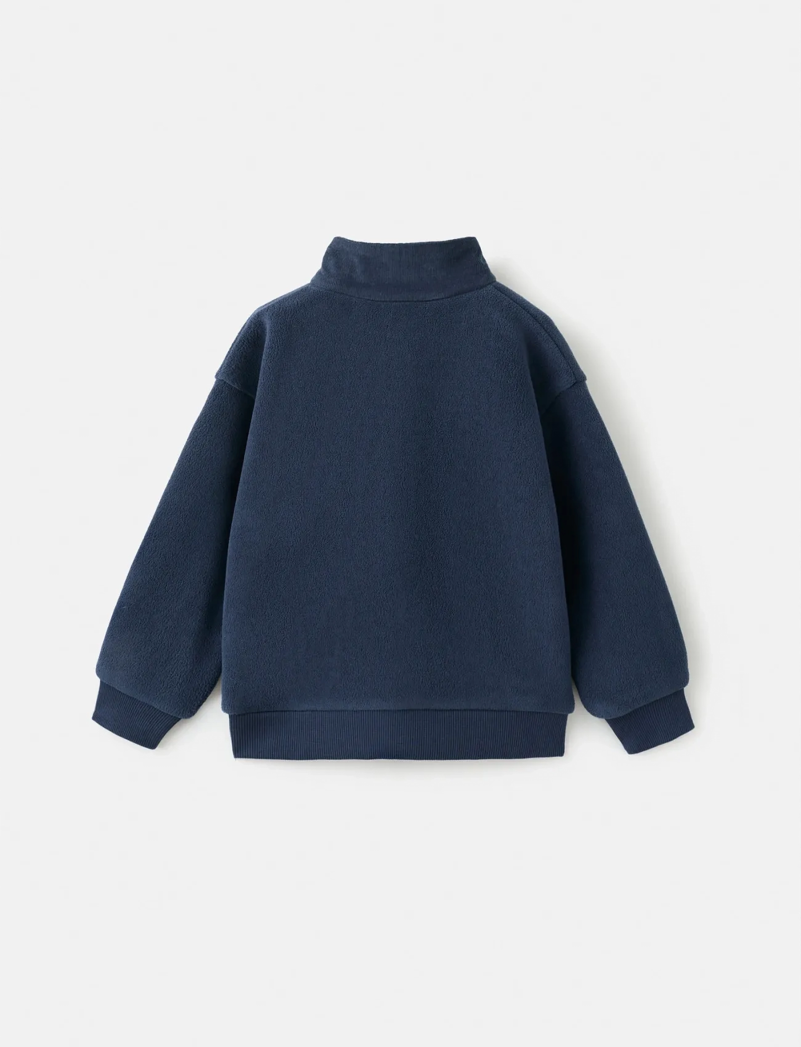 Mango Polar Fleece Fabric Sweatshirt, Børn, Fleecetrøje, Navy, Str: 2-3