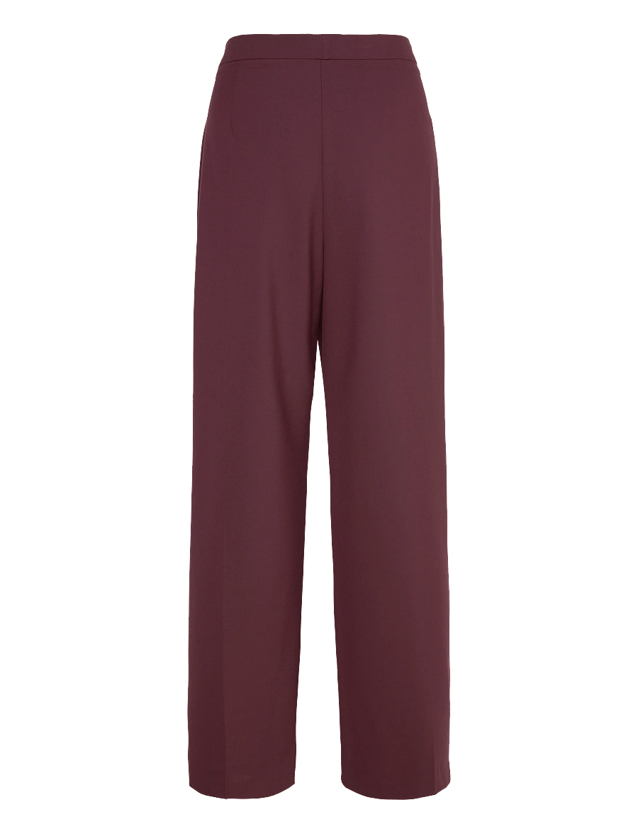 Mango - Pleated wide leg trousers - hosen mit weitem bein - dark red - 2