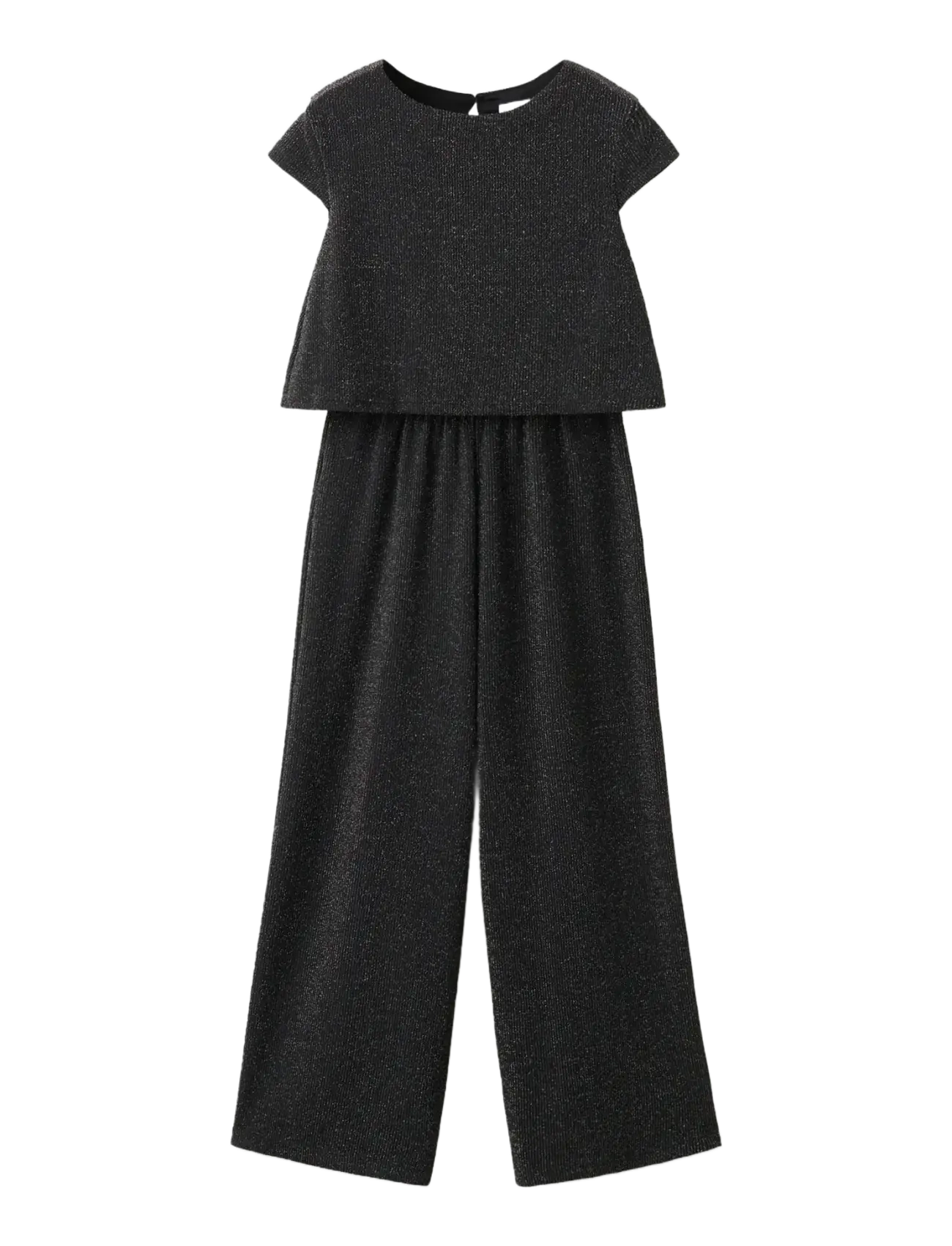 Mango Lurex long jumpsuit - Kleidung - BLACK / black