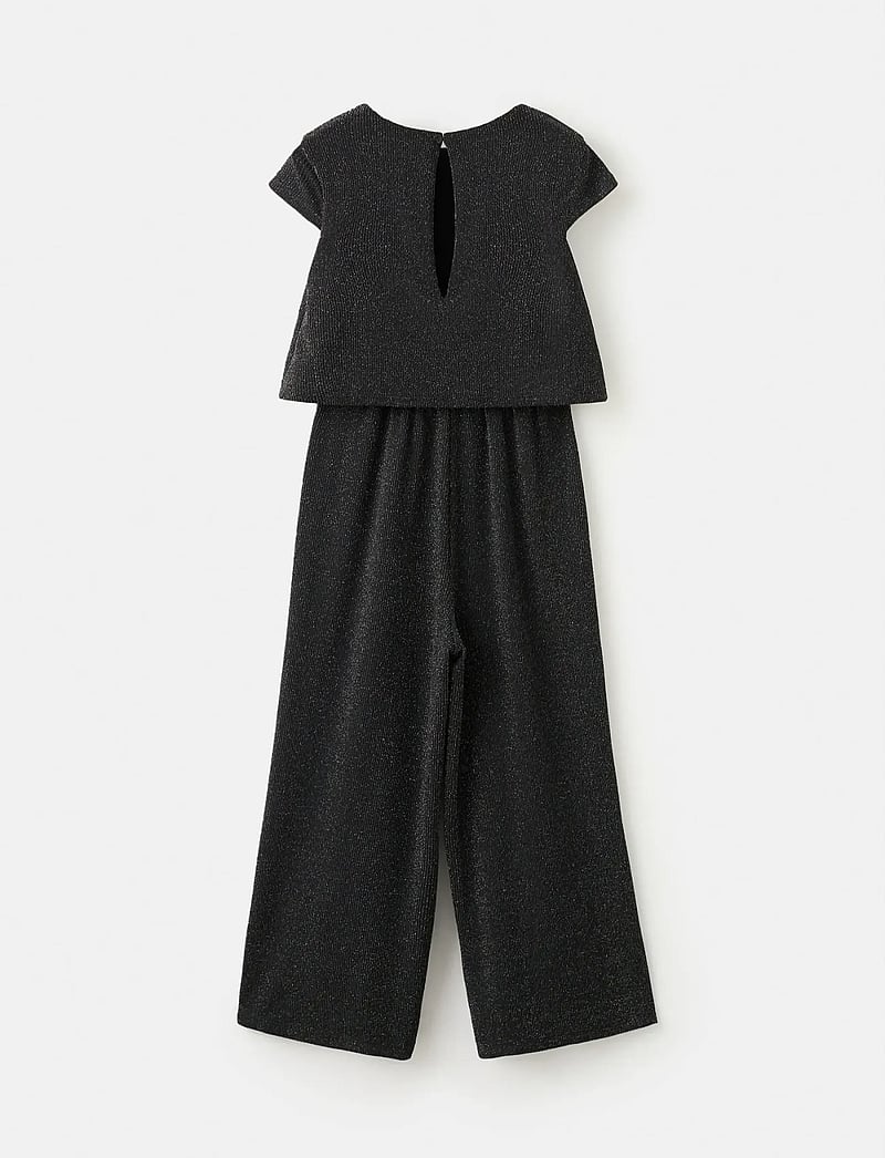 Mango - Lurex long jumpsuit - buksedragter - black - 2
