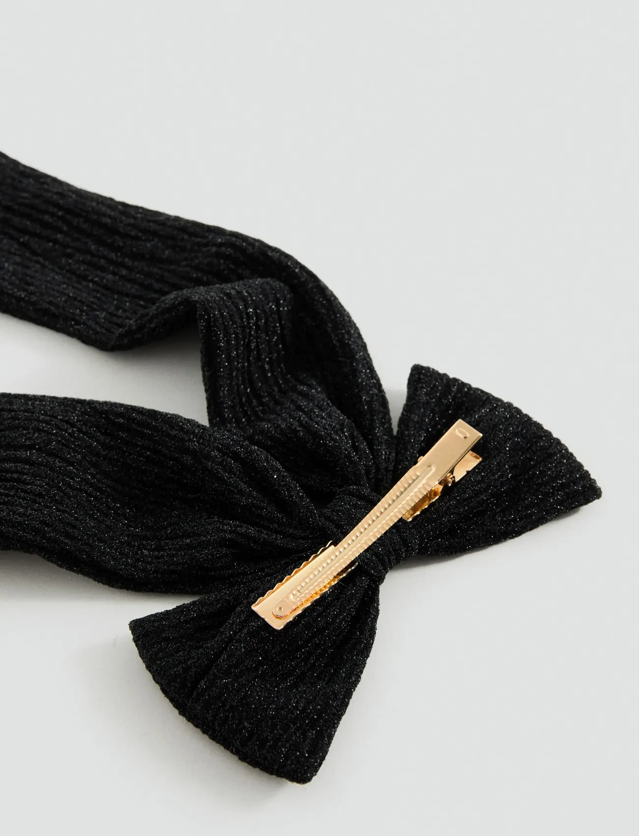 Mango Bow hairclip - Hårpynt - BLACK / black