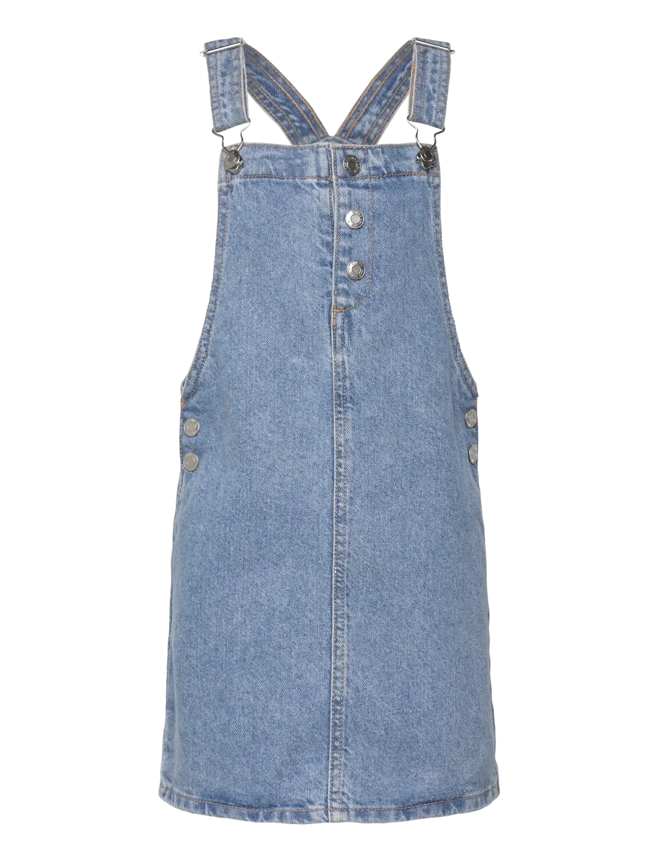 Mango - Short denim pinafore - open blue - 1