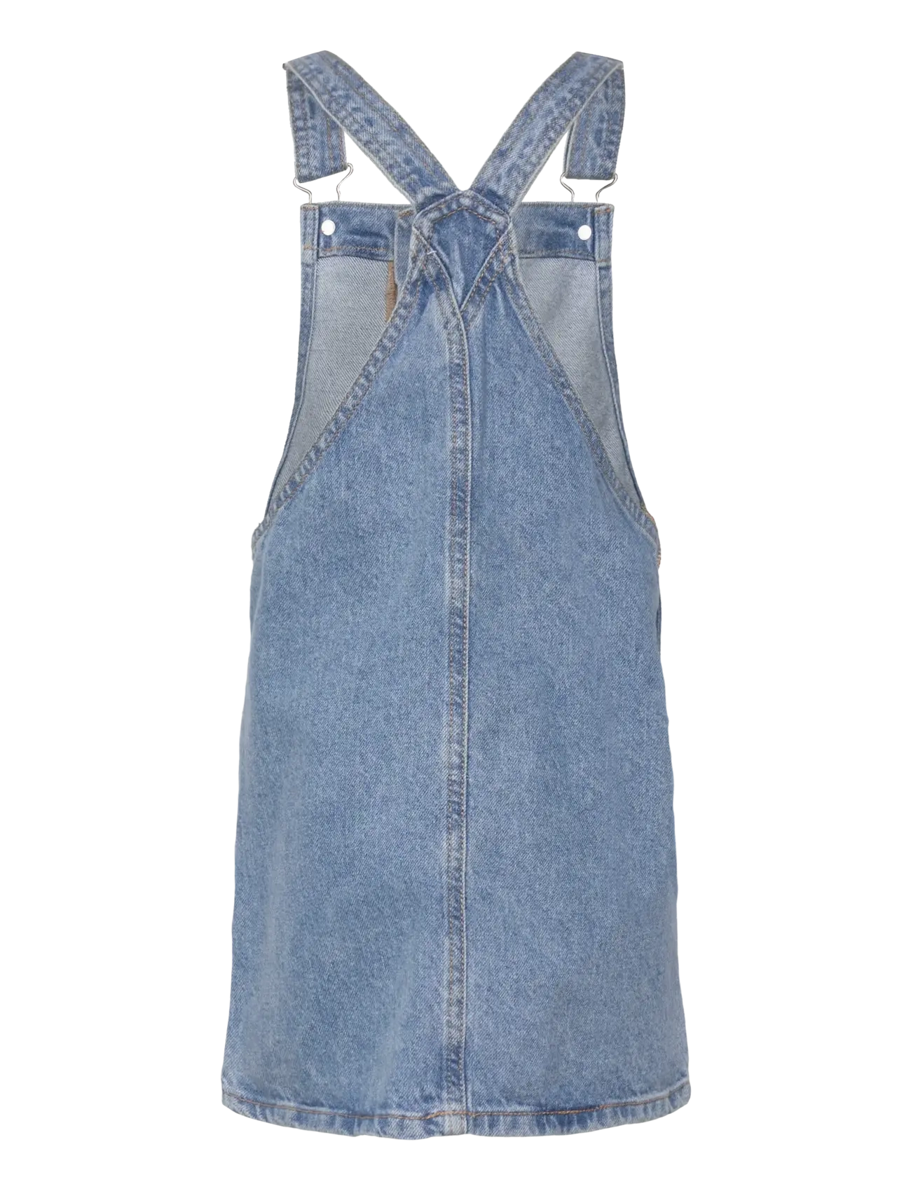 Mango - Short denim pinafore - open blue - 2