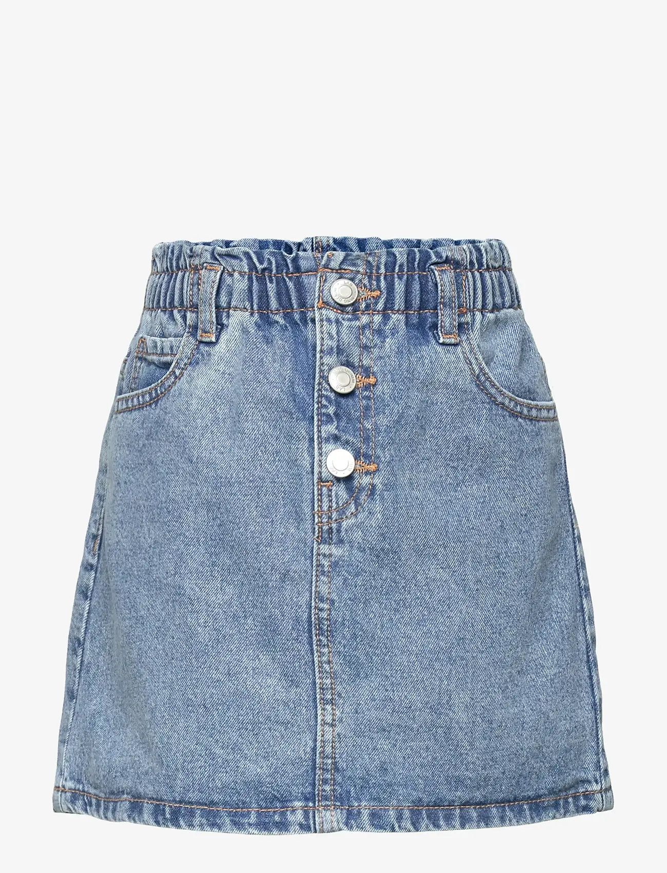 Mango - Denim paperbag skirt - jeanskjolar - open blue - 1