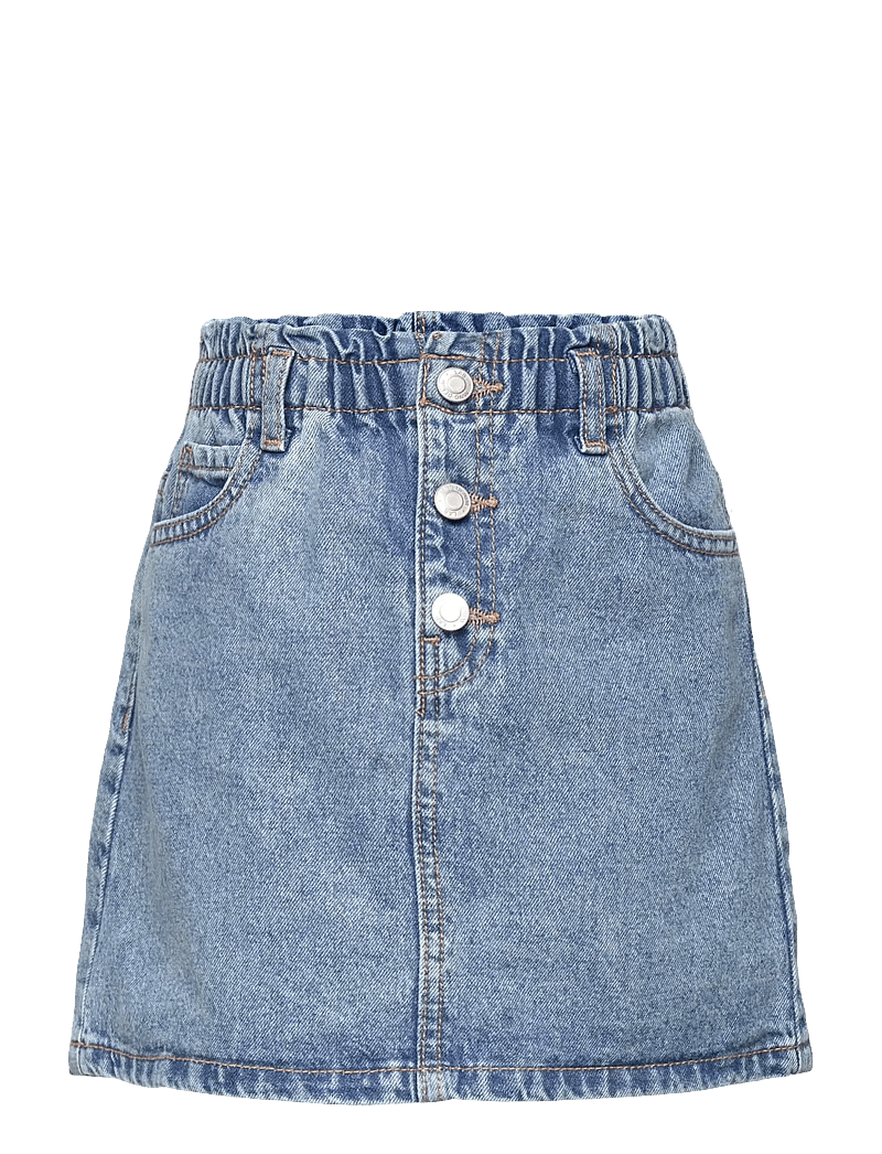 Mango - Denim paperbag skirt - jeanskjolar - open blue - 1