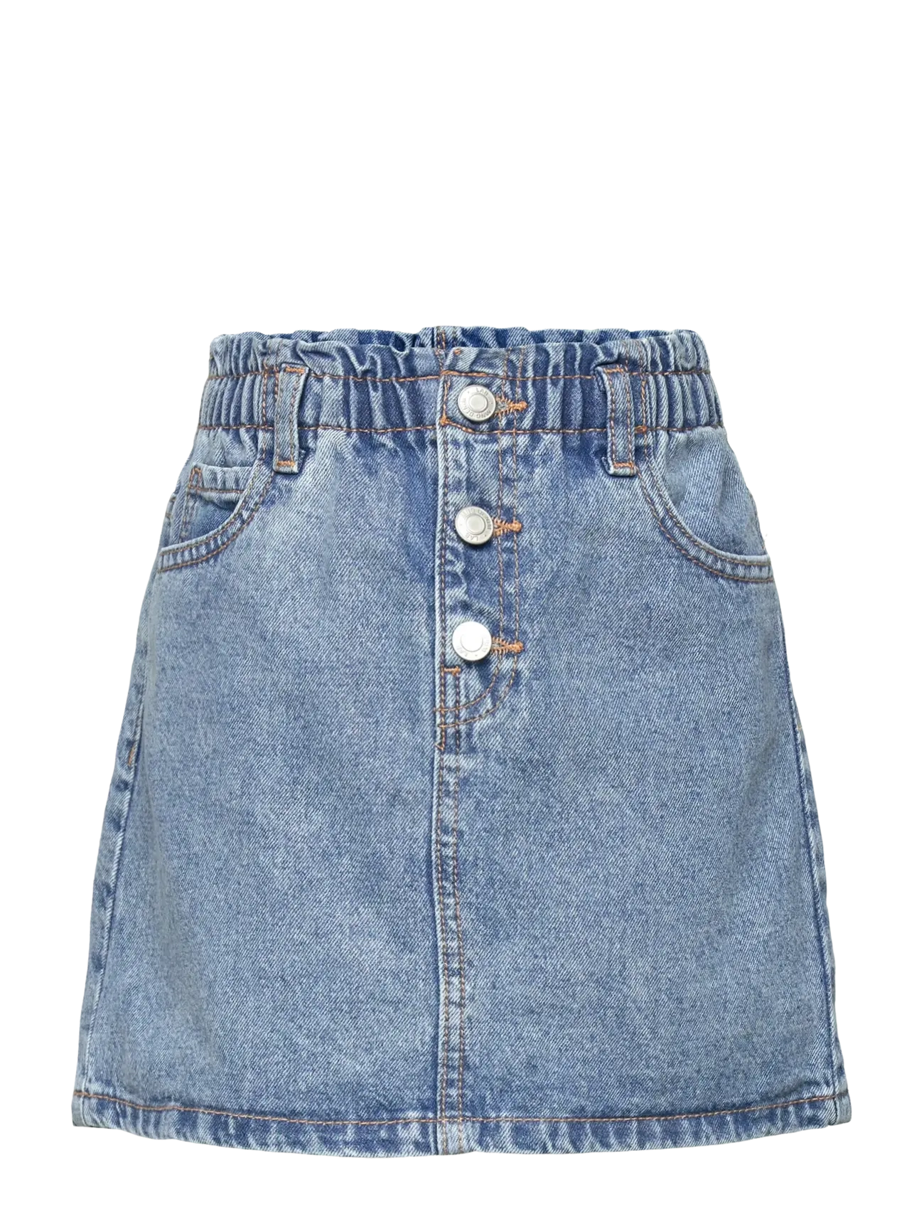 Mango - Denim paperbag skirt - open blue - 1