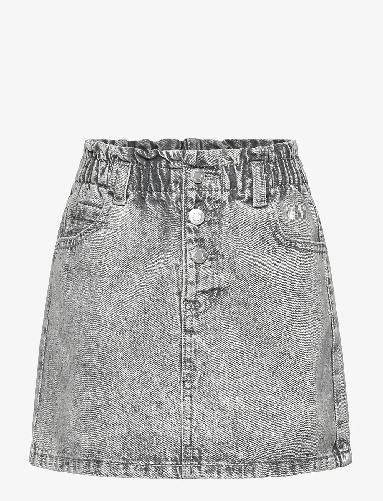 Mango - Denim paperbag skirt - denimnederdele - open grey - 0