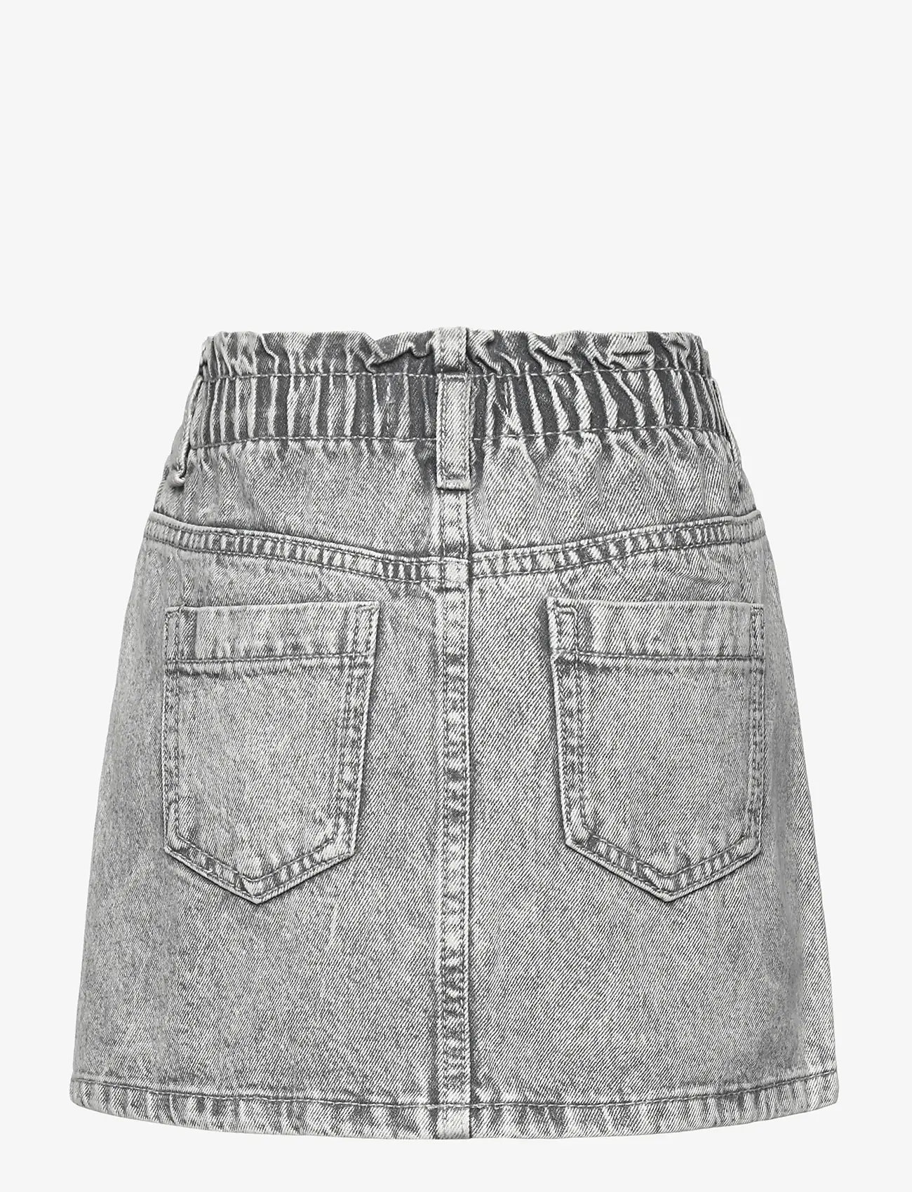 Mango - Denim paperbag skirt - denimnederdele - open grey - 1
