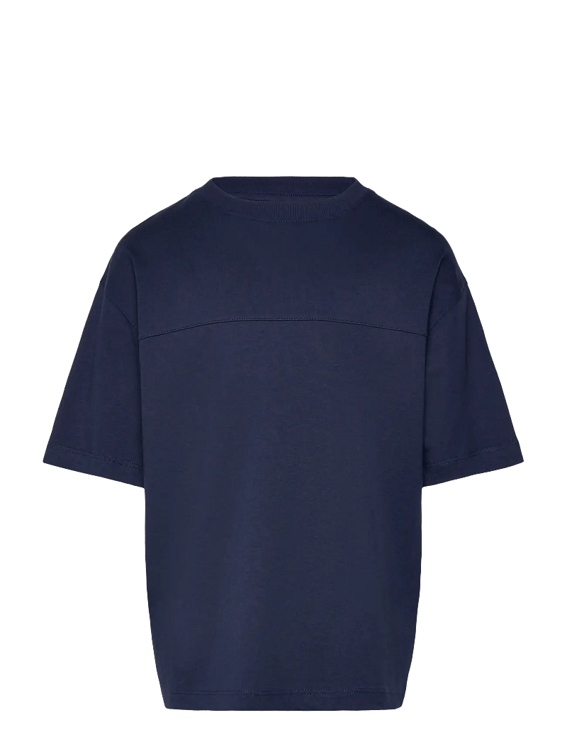 Mango - Seam detail T-shirt - kortärmade t-shirts - navy - 1