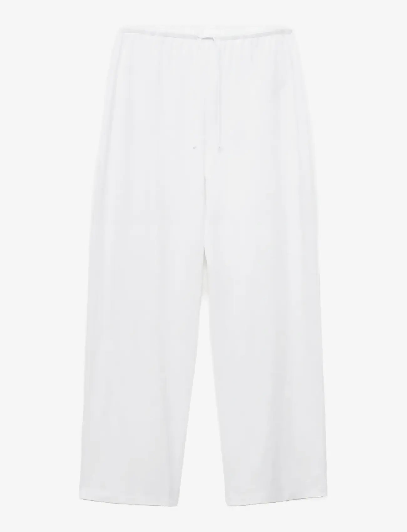 Mango - Long cotton pyjama trousers - pyjamasbyxor - white - 1