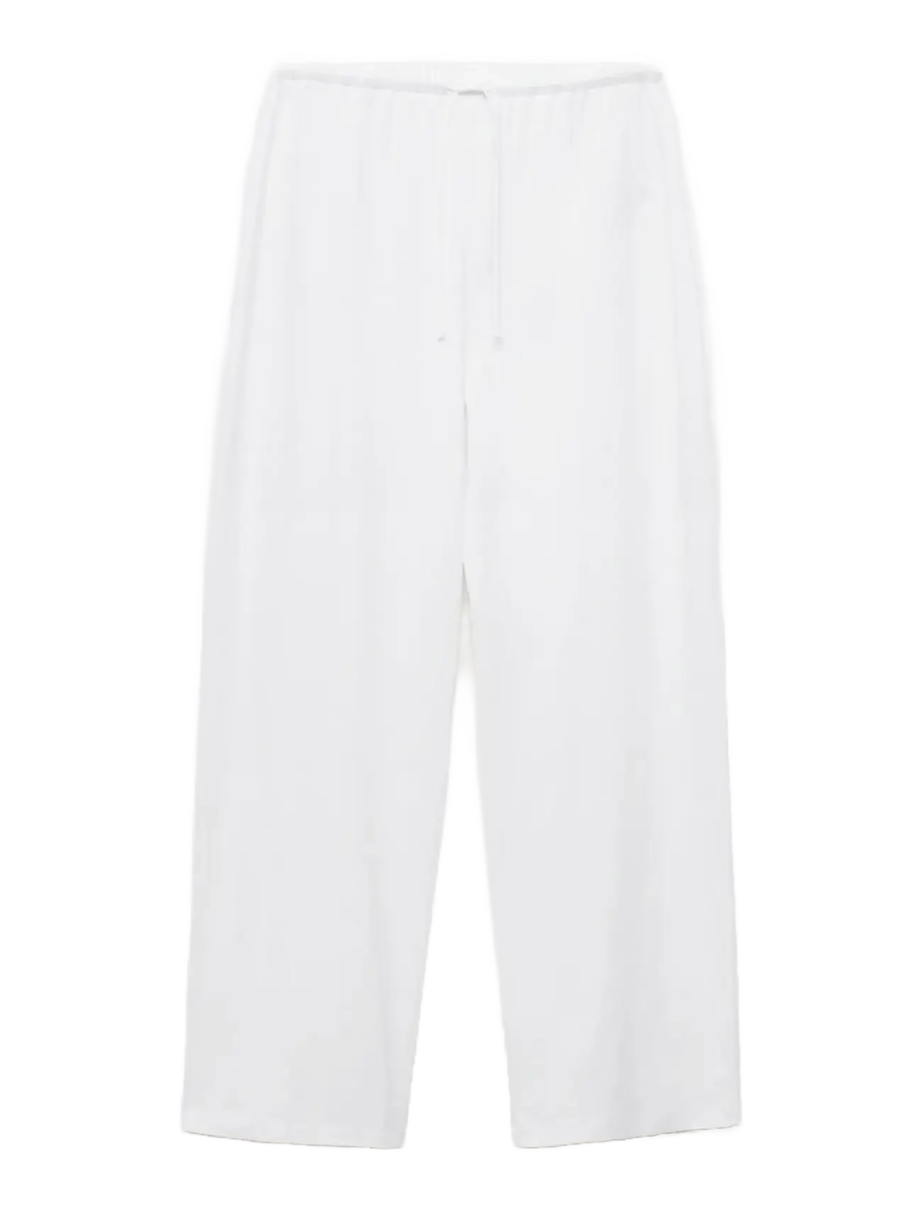 Mango Long cotton pyjama trousers - Unterwäsche - WHITE / white