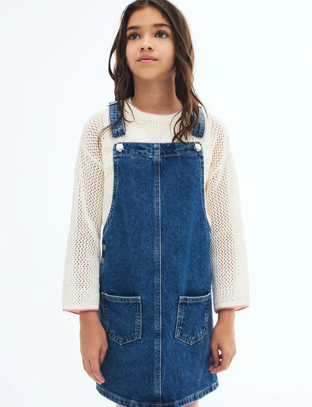 Mango - Short denim pinafore - lappumekot - open blue - 0