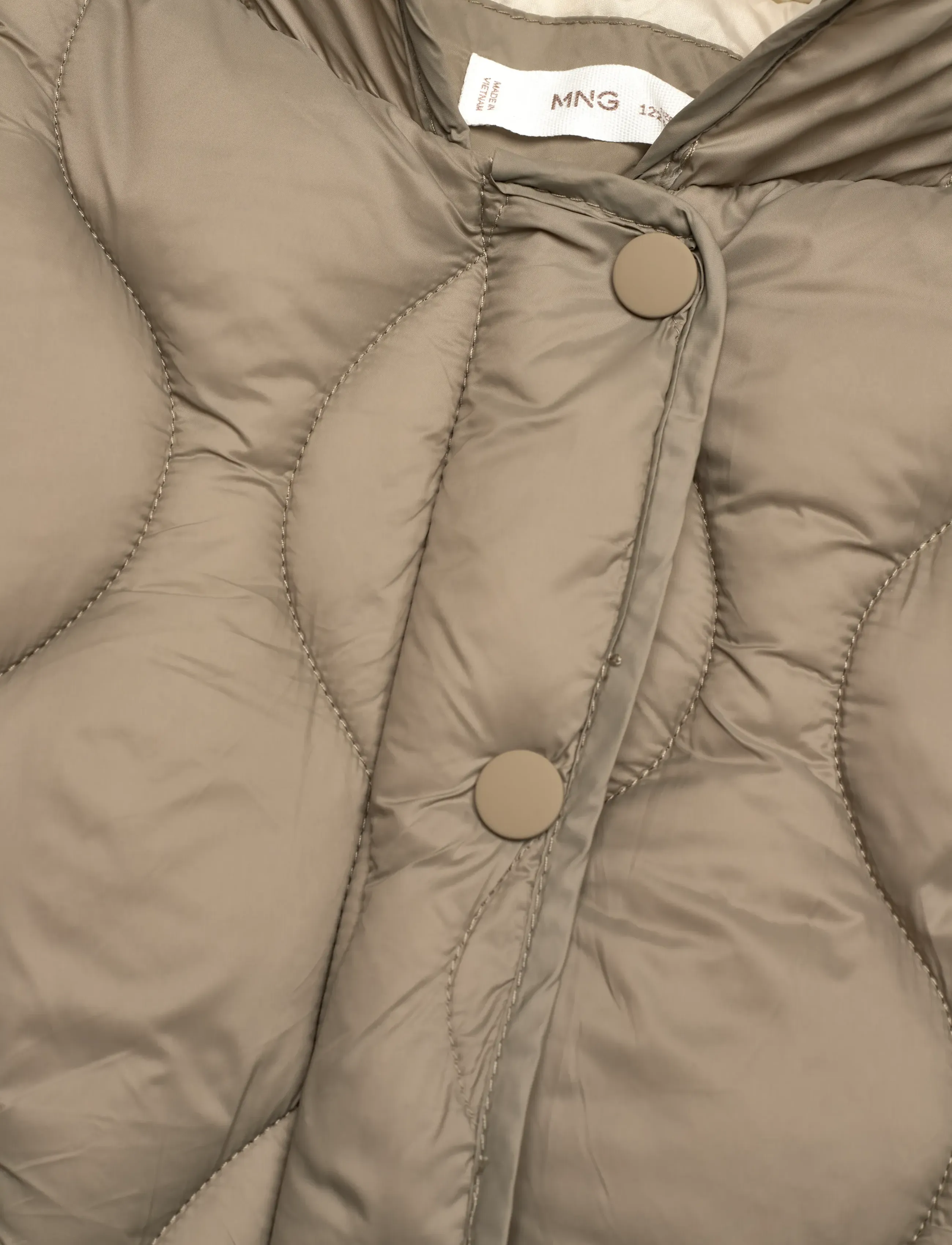 Mango - Hood puffer coat - herbstjacken - beige - khaki - 3