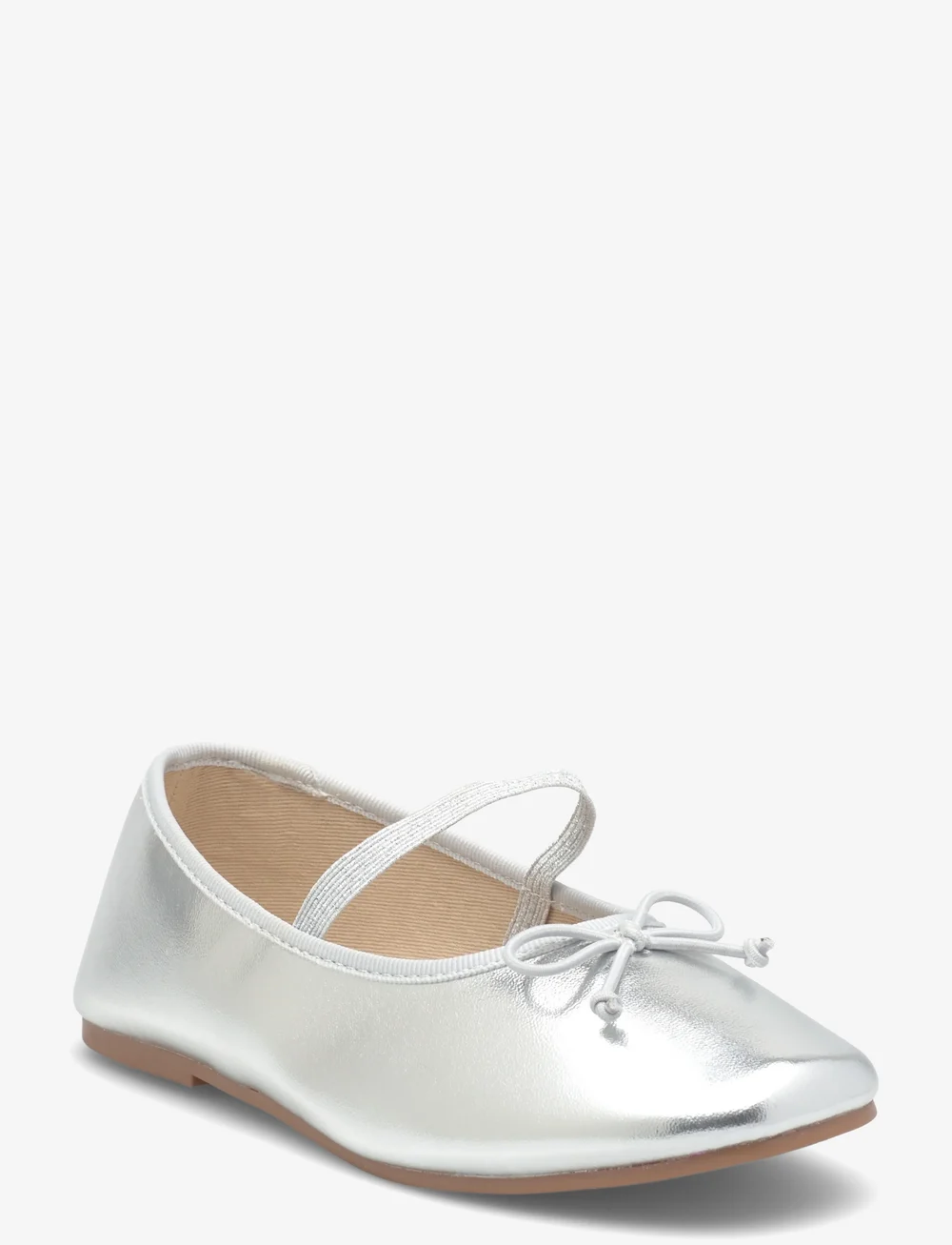 Mango - Metallic ballet flats with bow - ballerinas & slipper - silver - 0