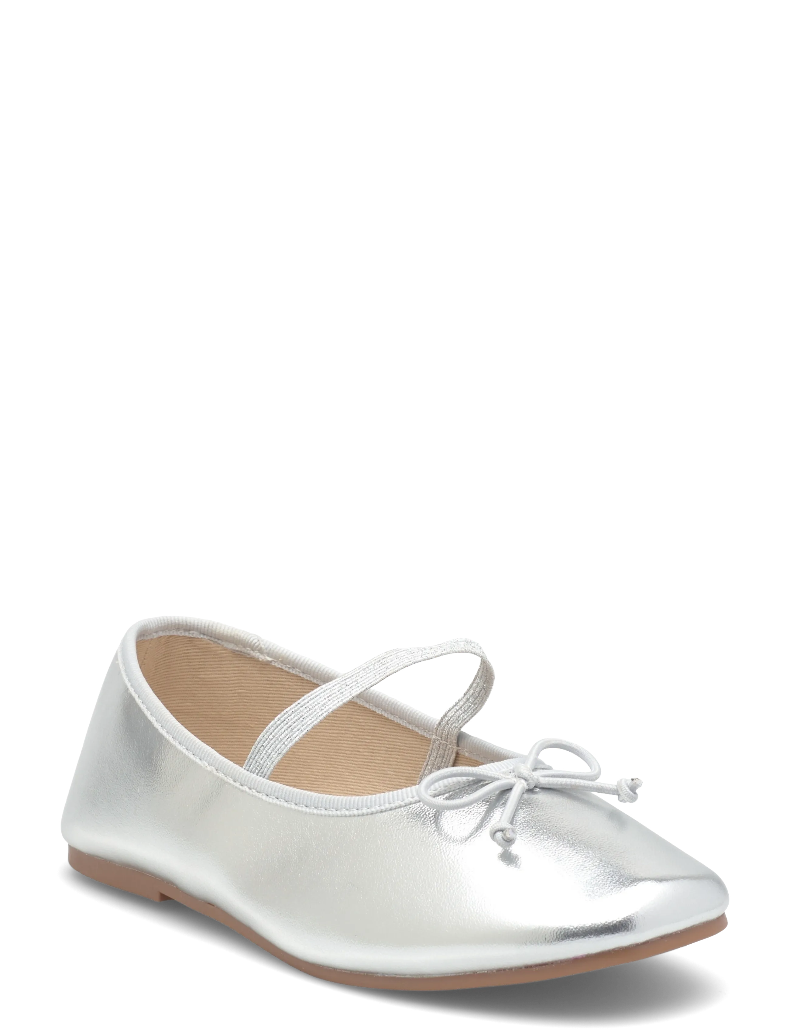Mango Metallic ballet flats with bow - Baleriinad ja slip on jalatsid - SILVER / silver