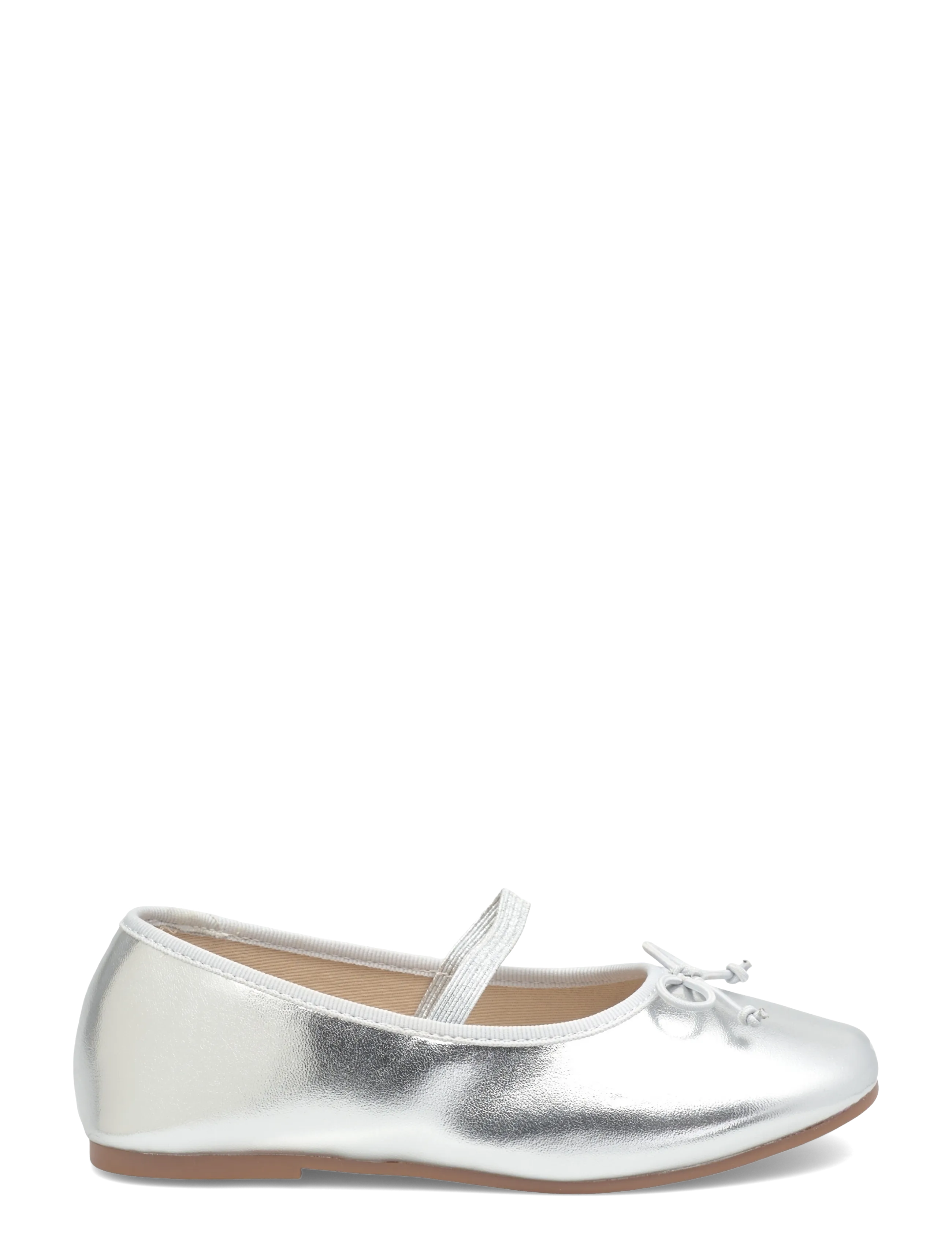 Mango - Metallic ballet flats with bow - silver - 1