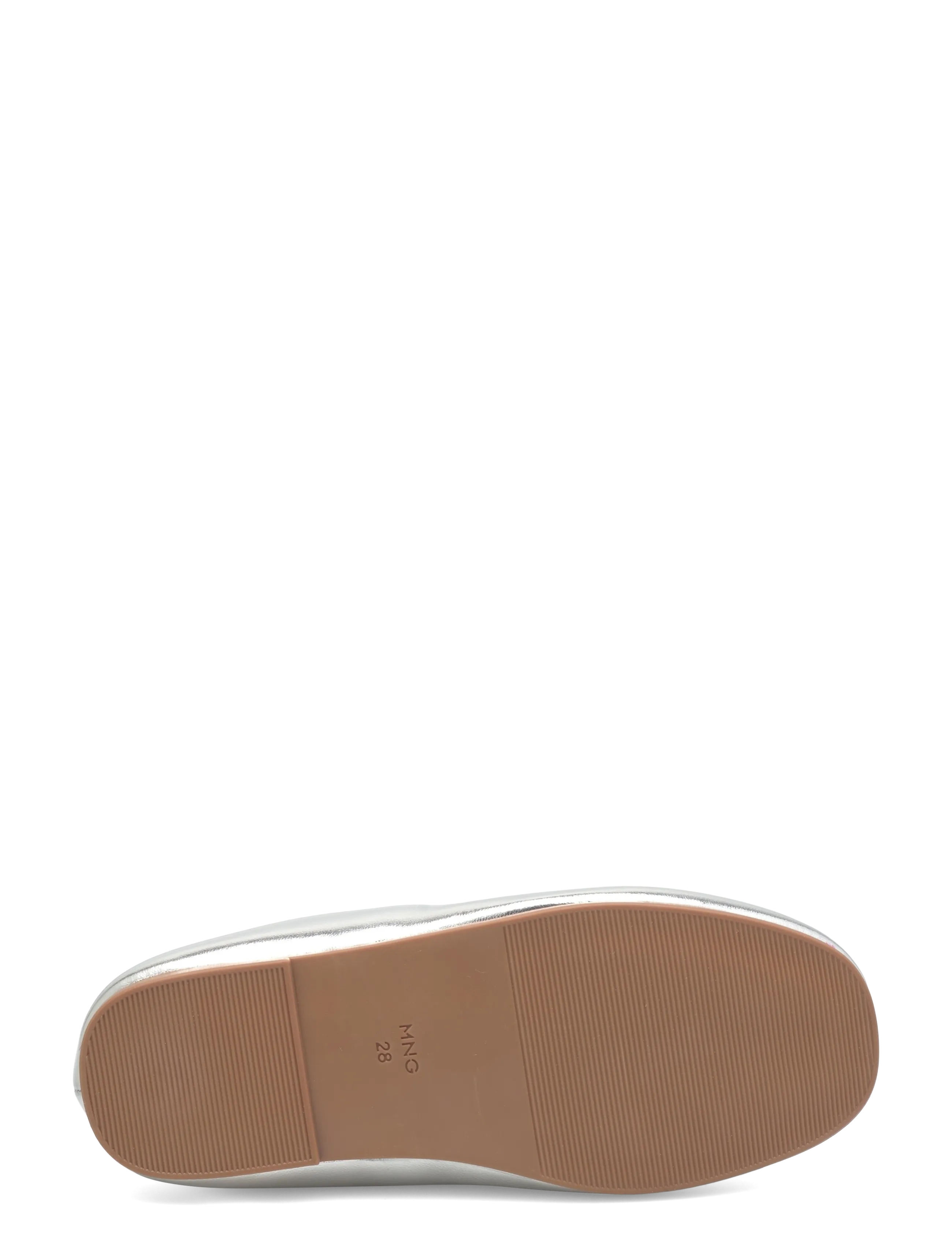 Mango - Metallic ballet flats with bow - silver - 4