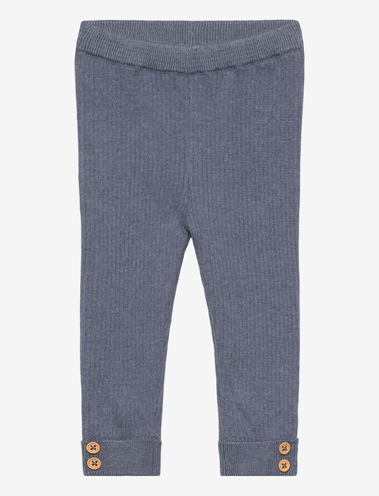 Mango - Ribbed knitted leggings - leggings - medium blue - 0