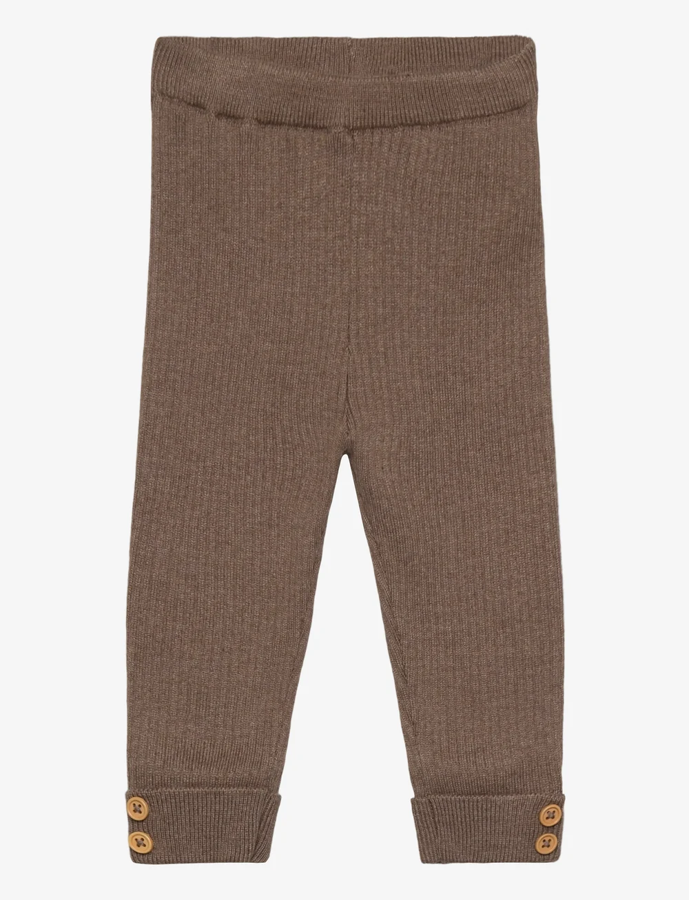 Mango - Ribbed knitted leggings - leggings - medium brown - 0