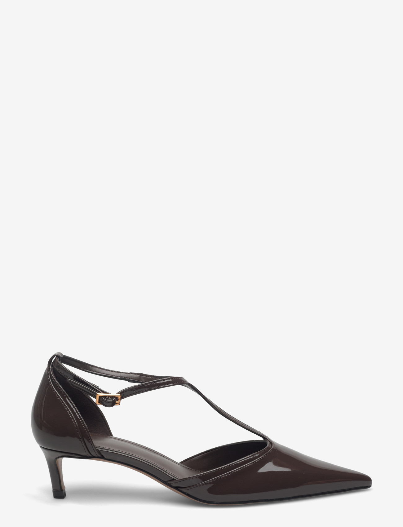 Mango - Kitten-heel patent leather shoes - pumps - beige - khaki - 1