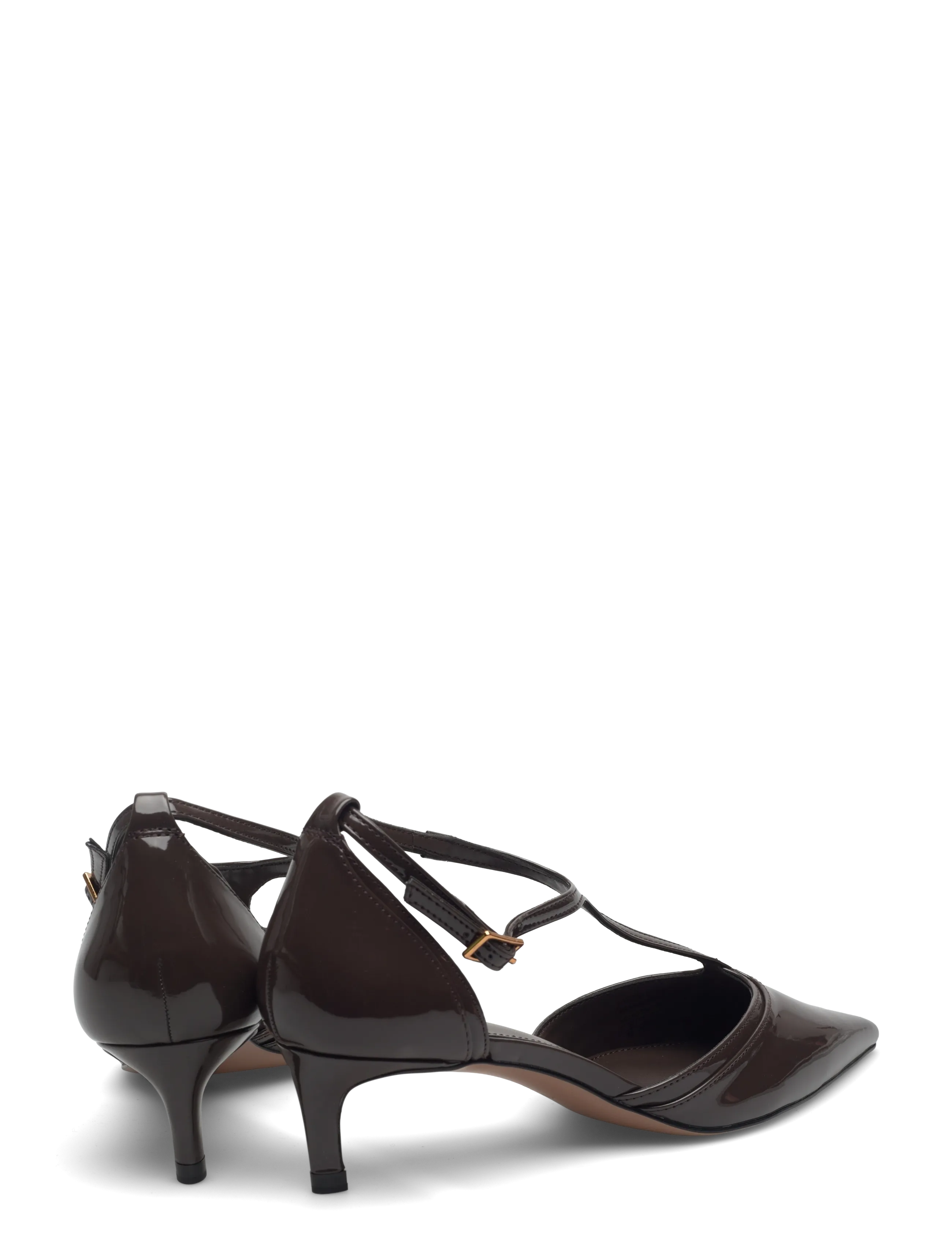 Mango - Kitten-heel patent leather shoes - avokkaat - beige - khaki - 4