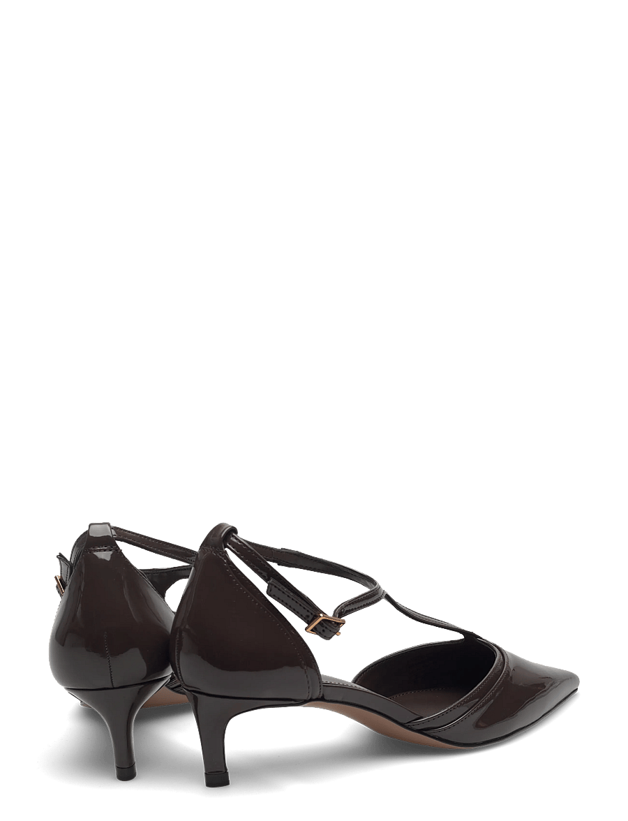 Mango - Kitten-heel patent leather shoes - pumps - beige - khaki - 4