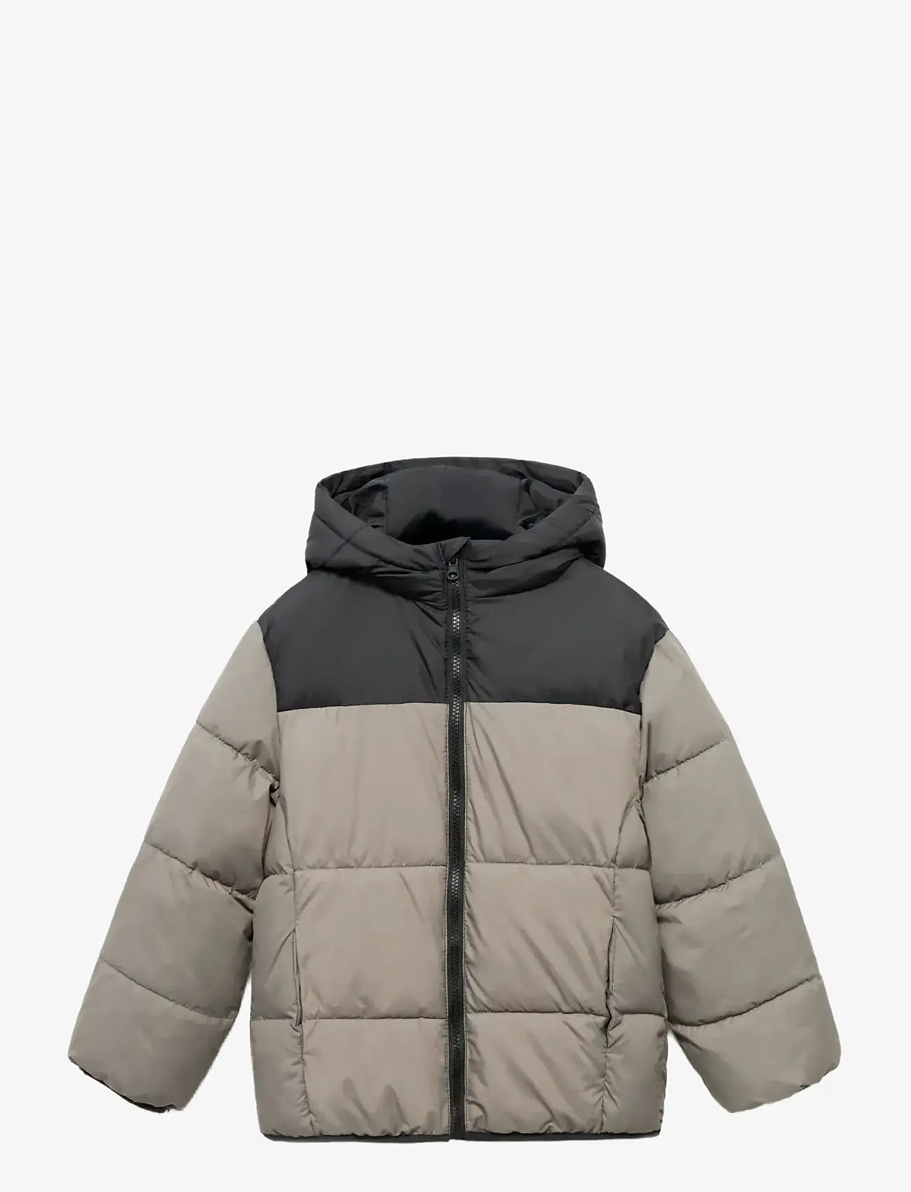 Mango - Bicolour quilted anorak - vinterjakker - medium grey - 1