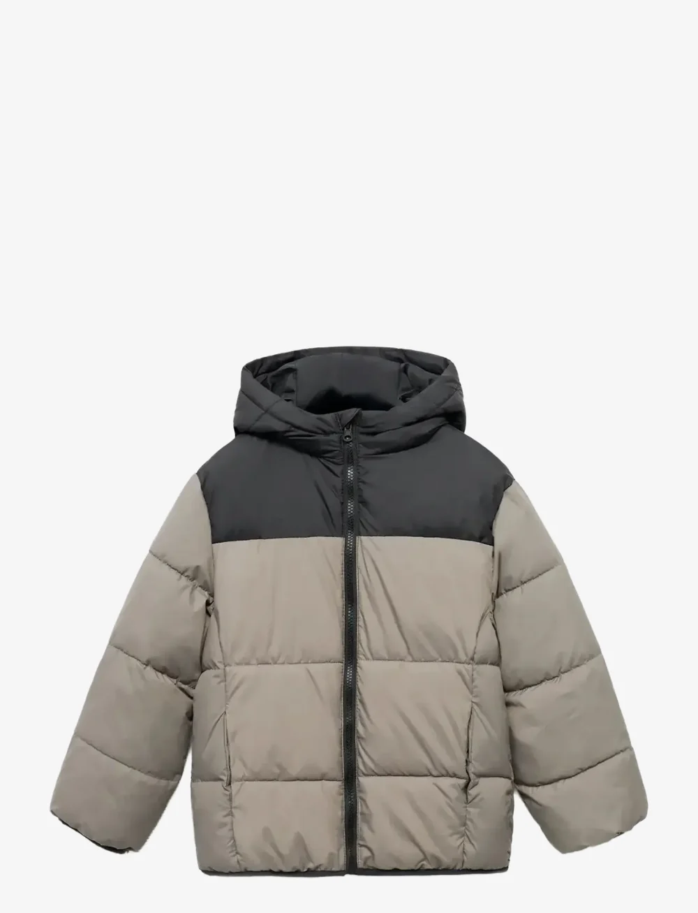 Mango - Bicolour quilted anorak - winterjacke - medium grey - 0