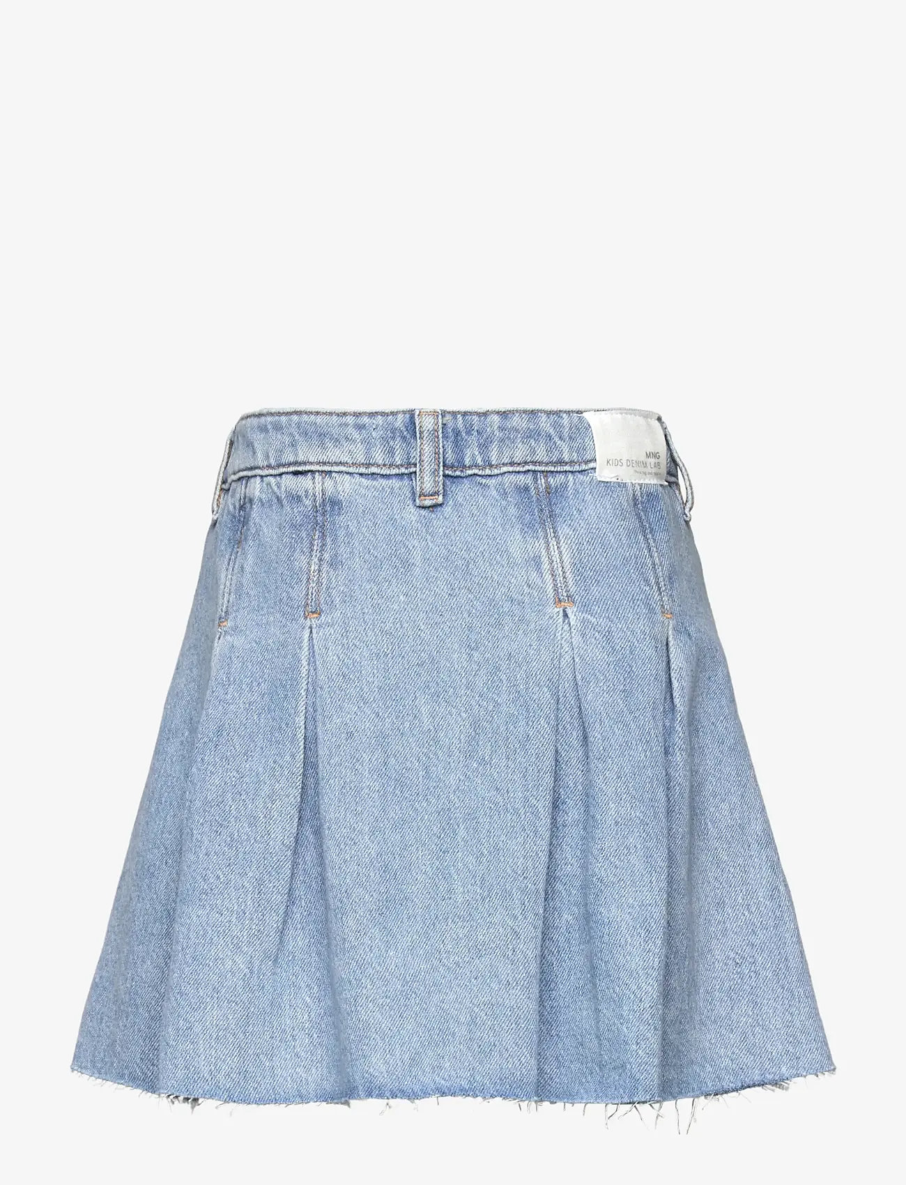 Mango - Pleated denim skirt - minihameet - open blue - 1