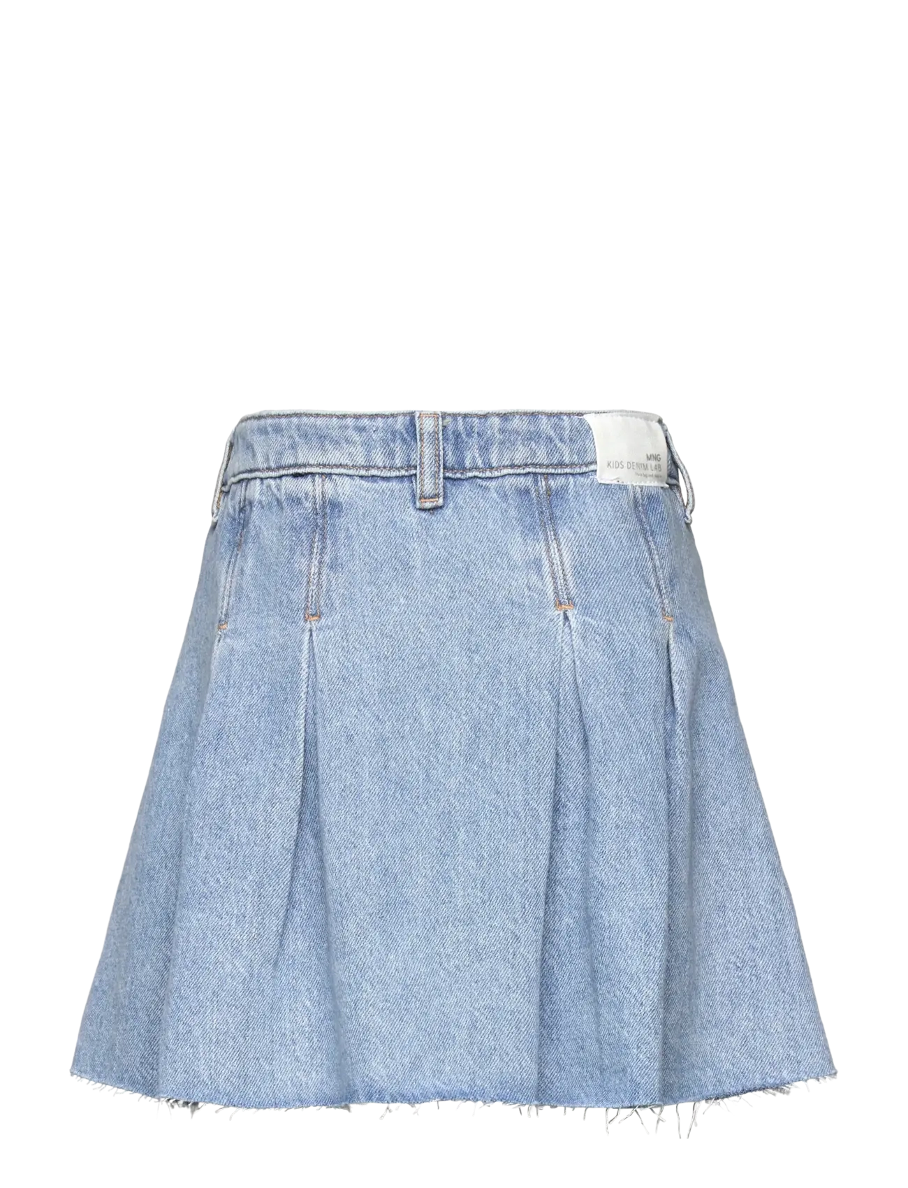 Mango - Pleated denim skirt - minihameet - open blue - 1