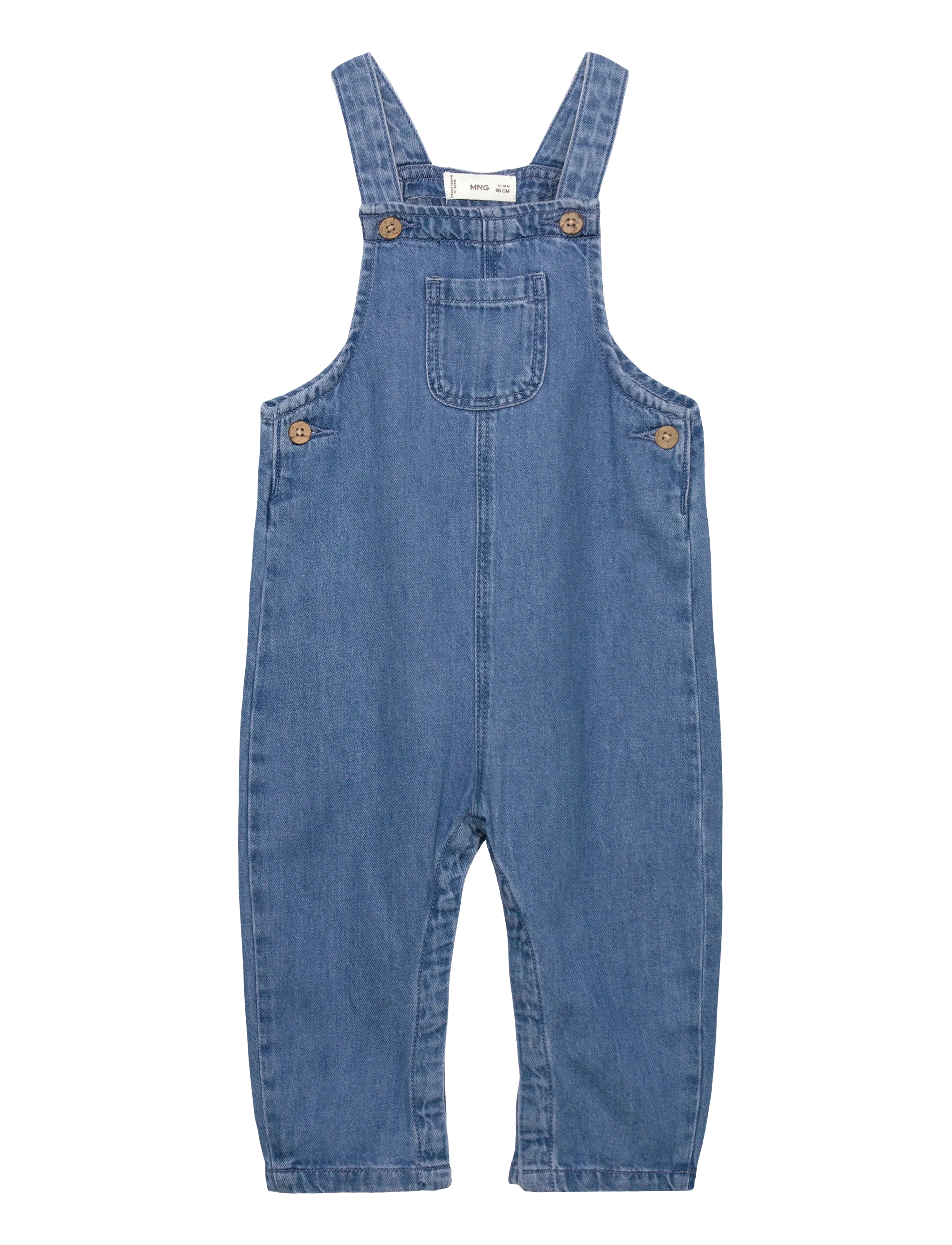 Denim pockets dungarees - OPEN BLUE
