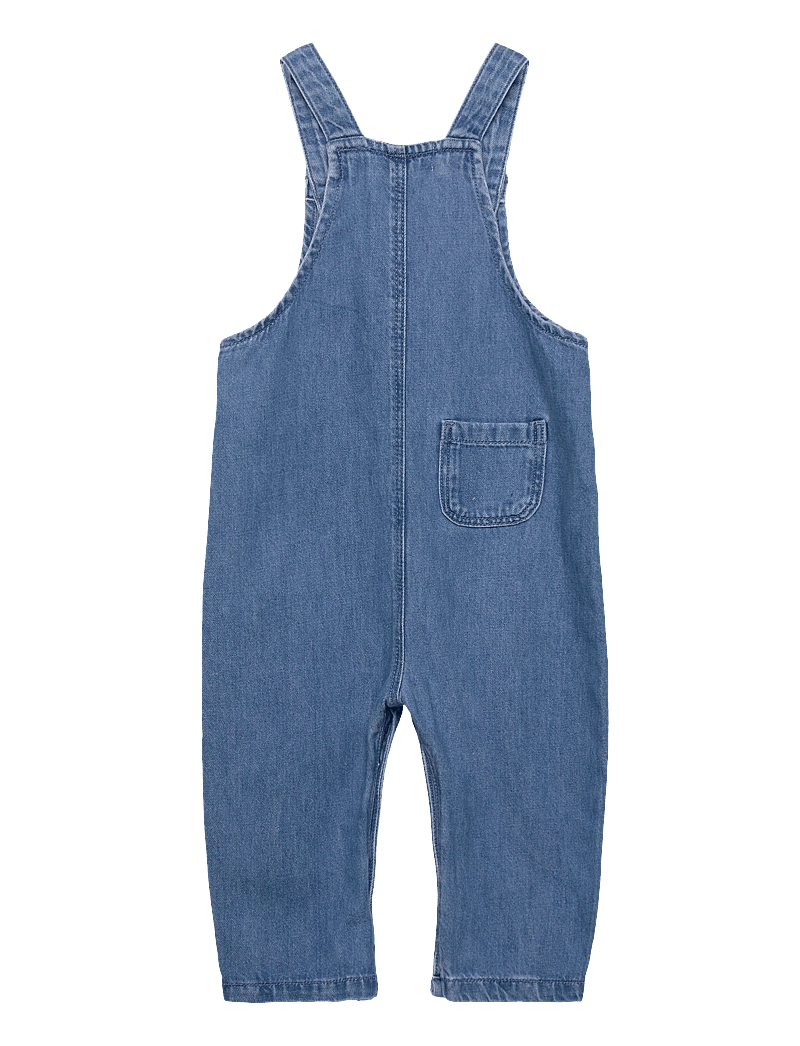 Mango - Denim pockets dungarees - hängselbyxor - open blue - 1