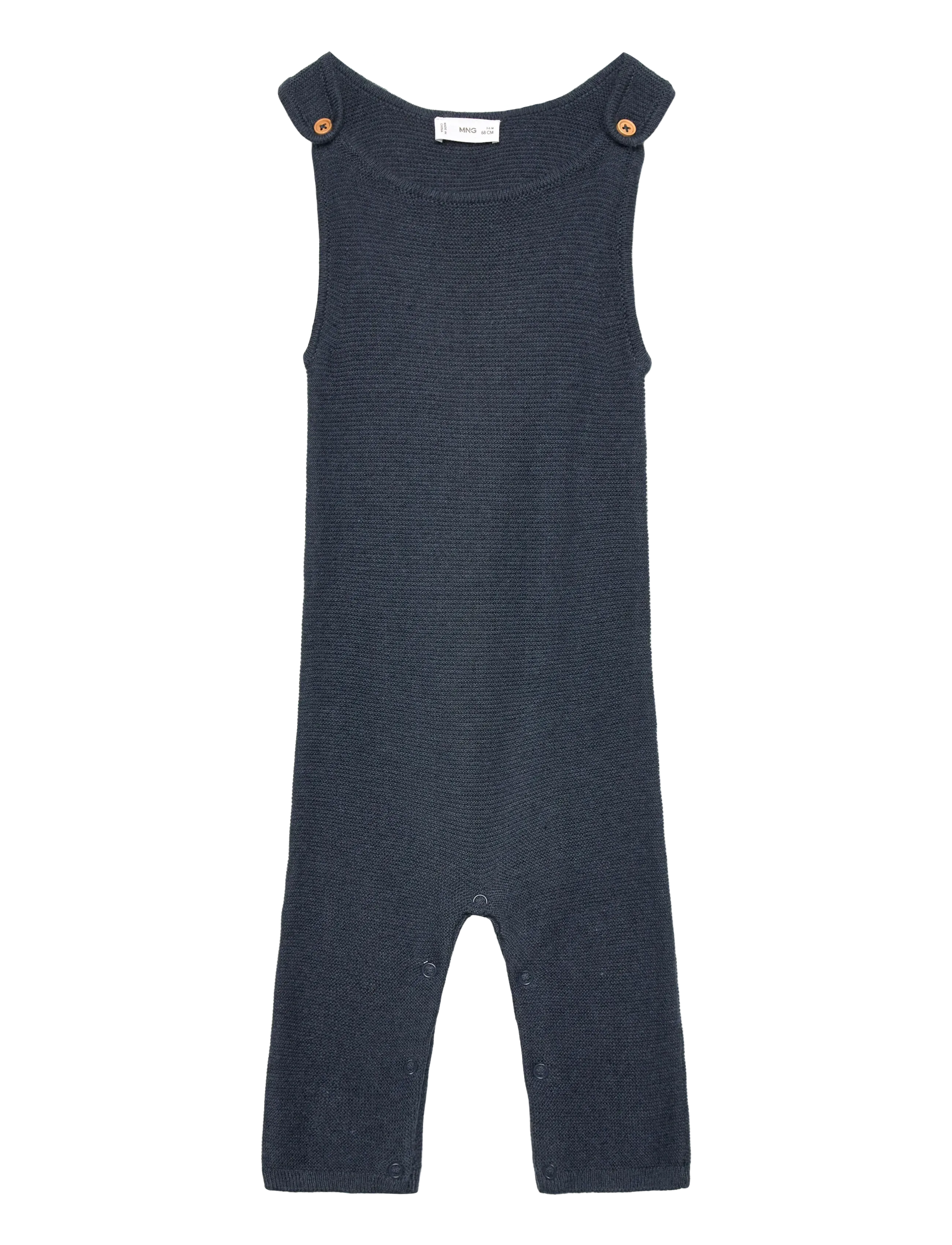 Mango Knitted long jumpsuit - Tøj - GREEN / navy